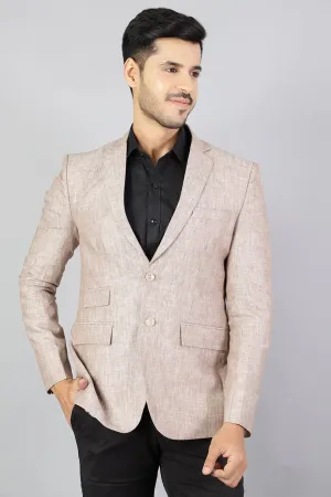 100% Pure Linen Brown Blazer