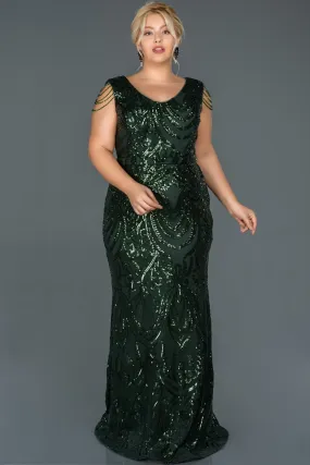 14697 Emerald Green Sequined Mermaid Dress