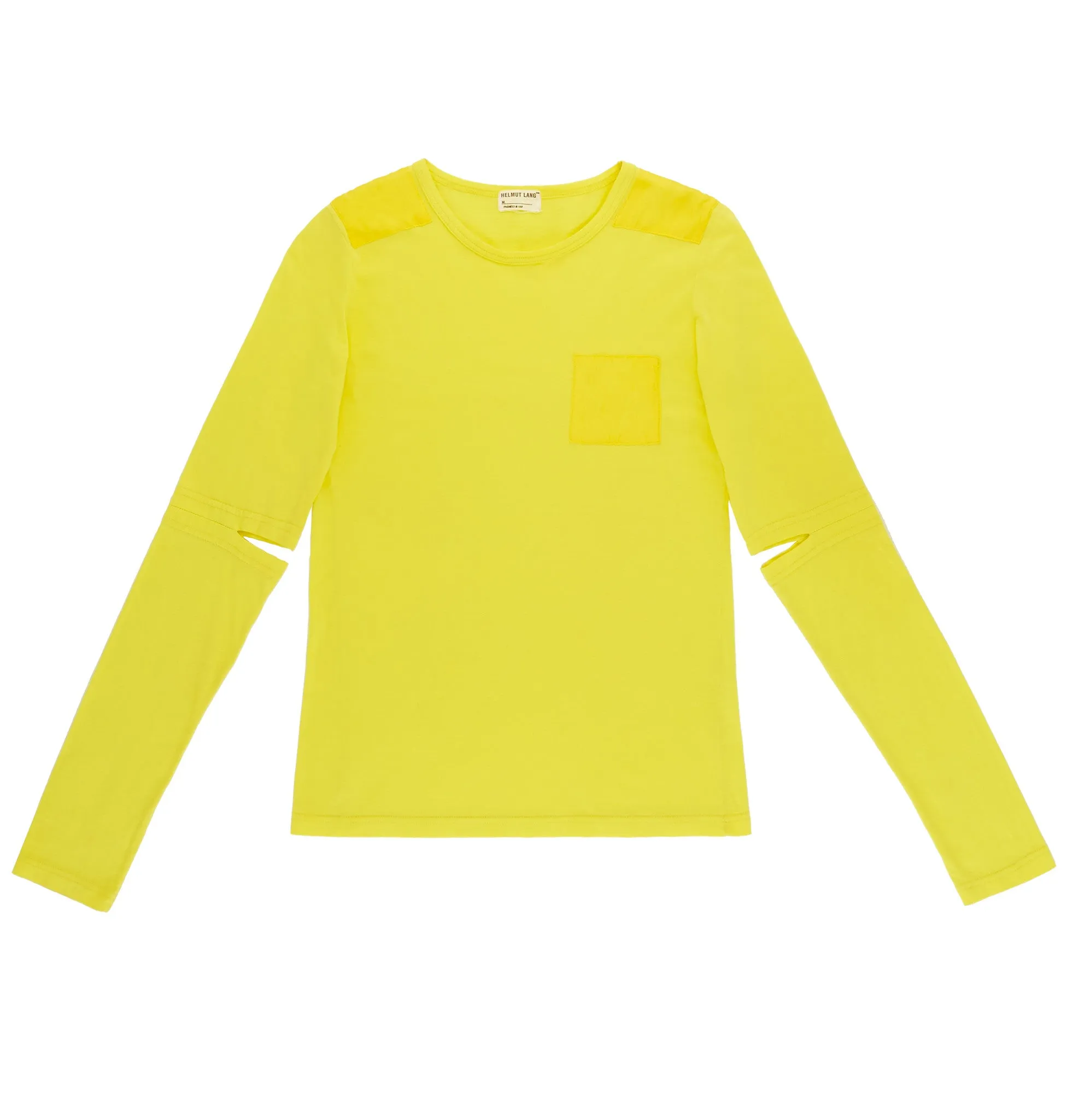 1997 Safety Yellow Military T-Shirt with Slashed Sleeves