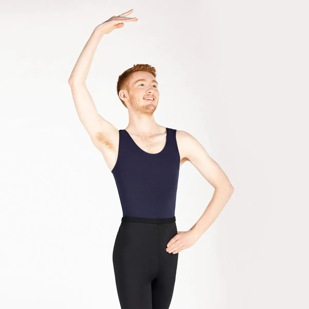 1st Position Male Sleeveless Scoop Neck Ballet Dance Leotard