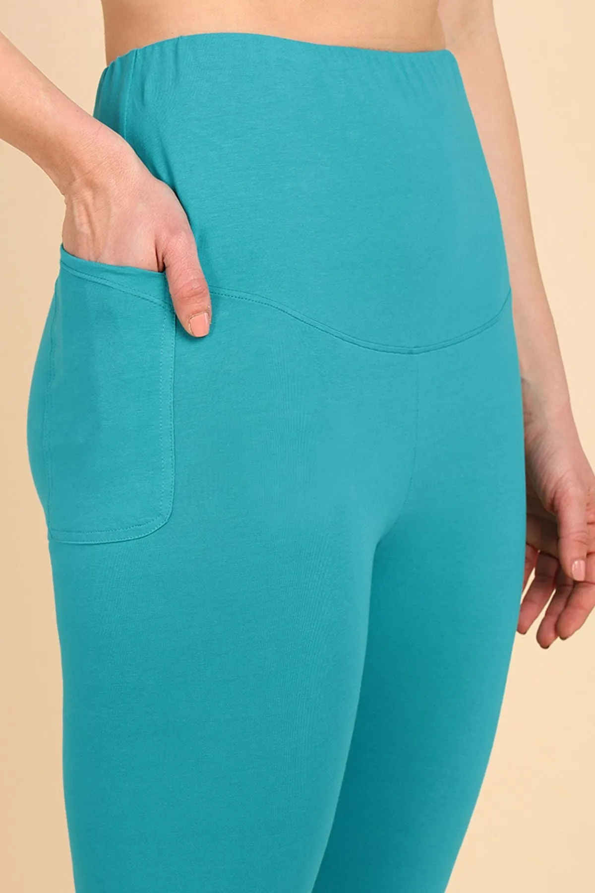 247 Zactive™ Sea Green Maternity Leggings (Pregnancy & Postpartum)