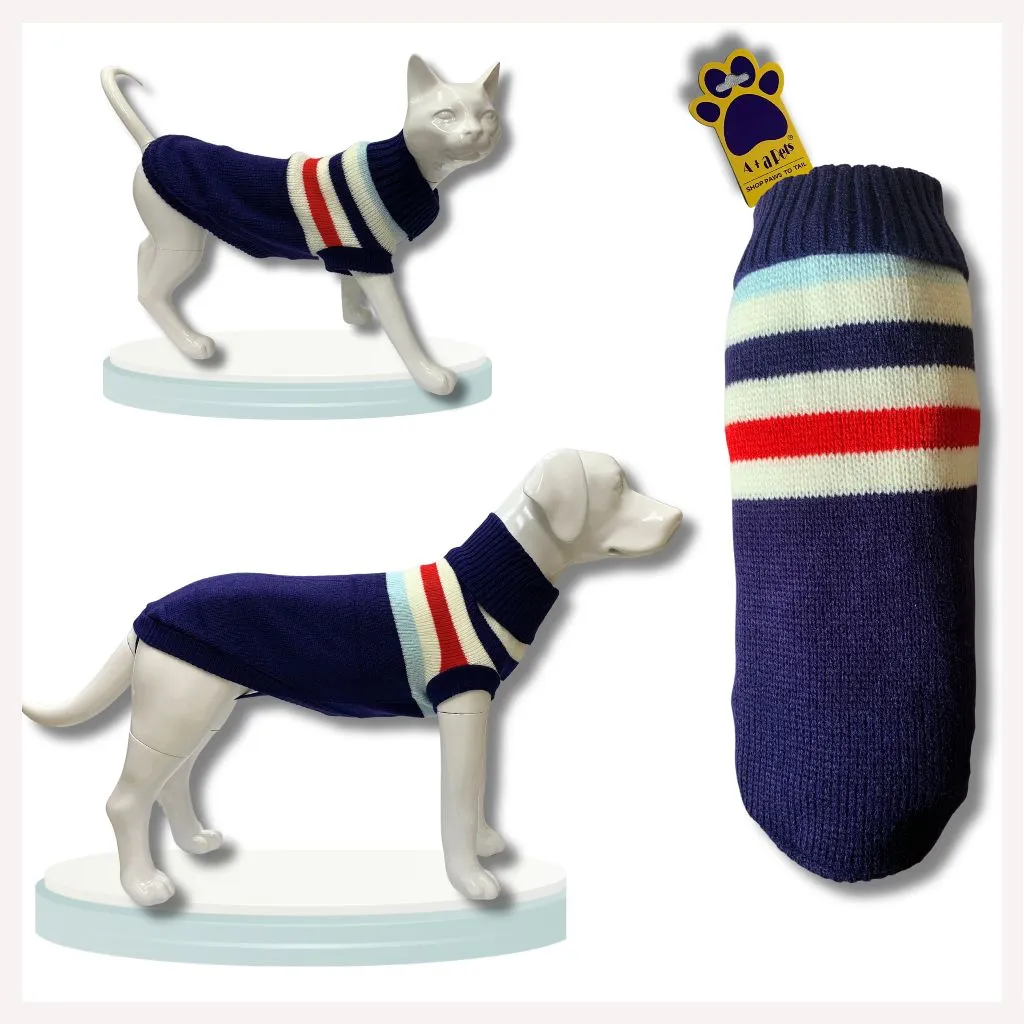 A a Pets' Cozy Knitted Flannel Sweater for Dogs and Cats