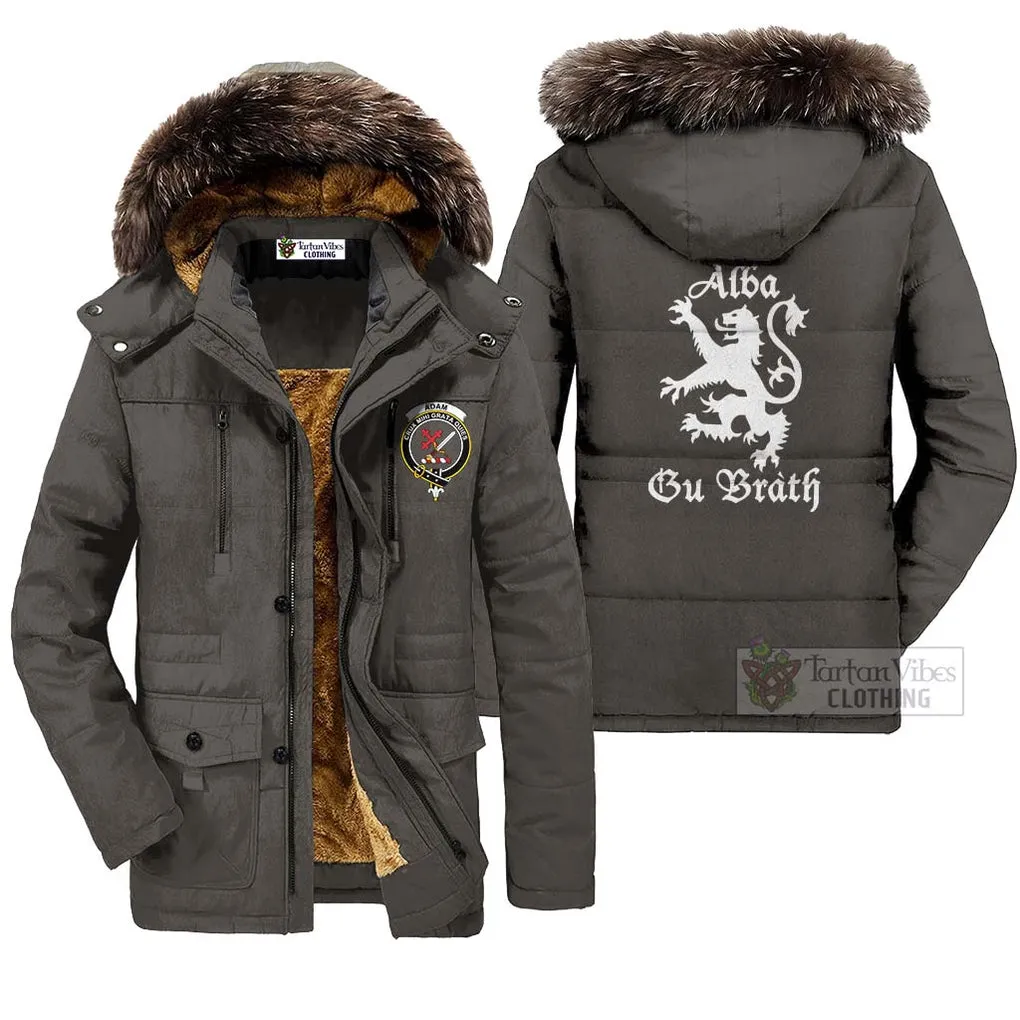 Adam Family Crest Parka Jacket Lion Rampant Alba Gu Brath Style