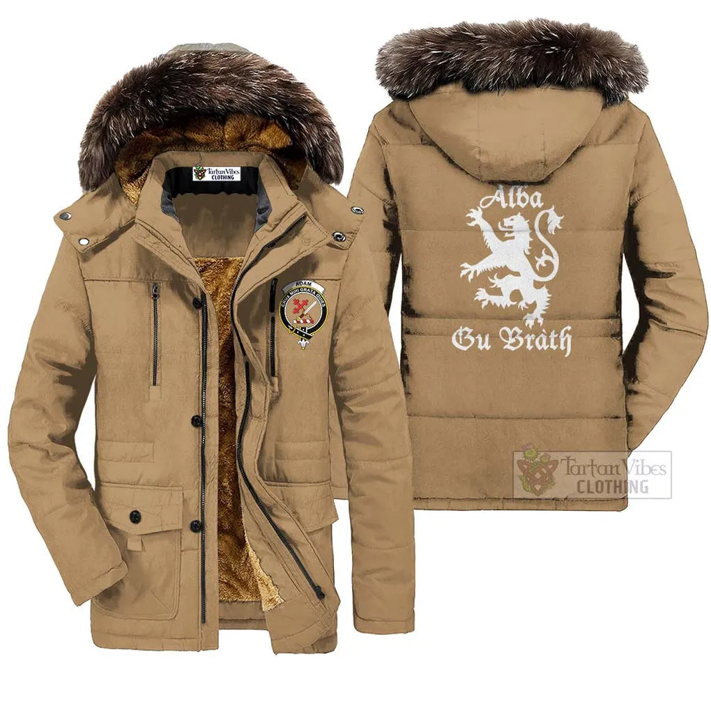 Adam Family Crest Parka Jacket Lion Rampant Alba Gu Brath Style