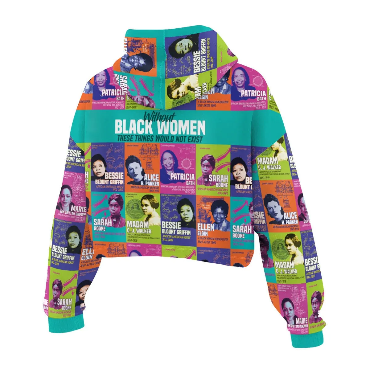 African Women Inventors Cropped Hoodie