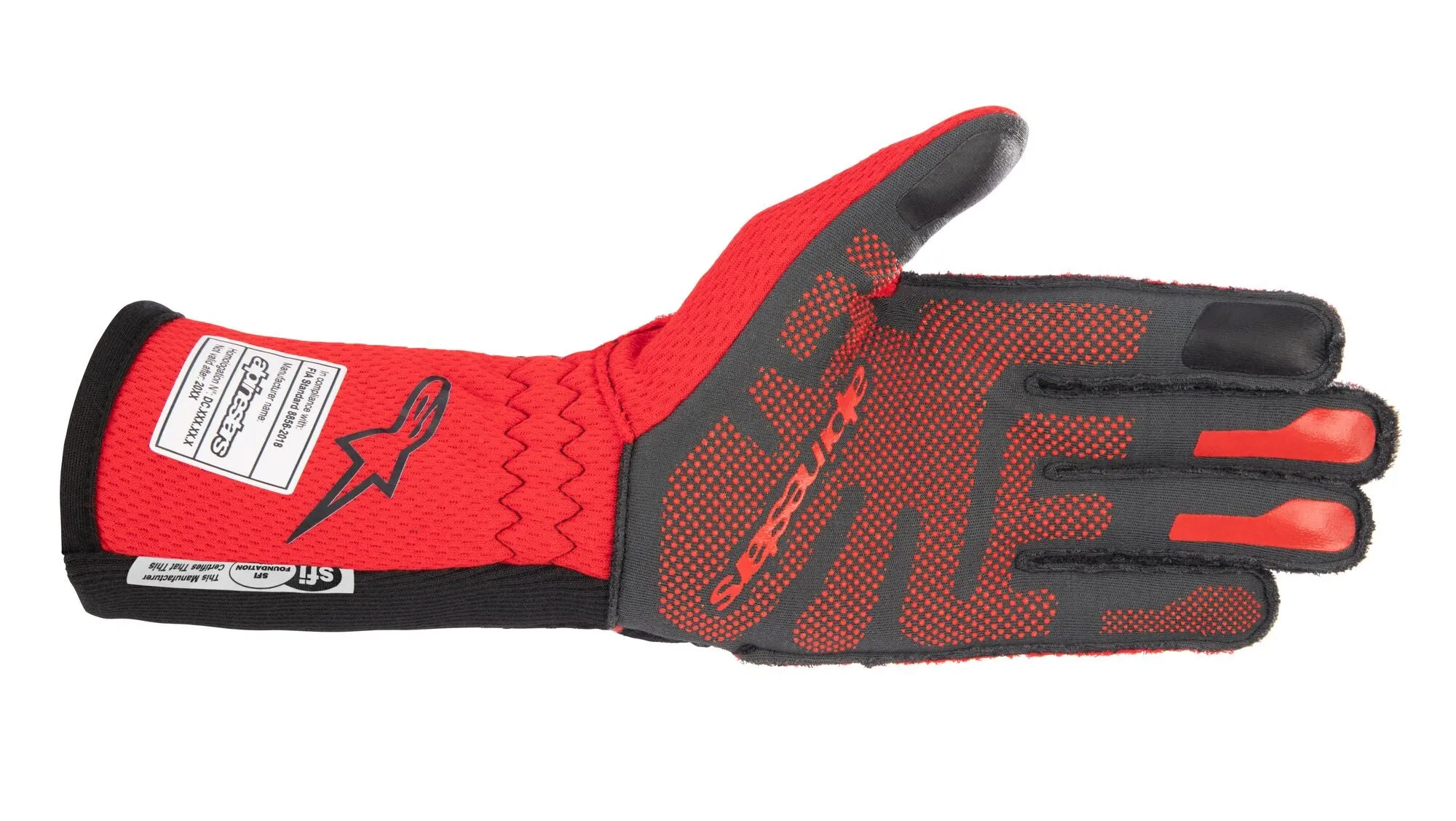 ALPINESTARS 3550123_13_M TECH 1-ZX v3 Racing gloves, FIA 8856-2018, black/red, Size M