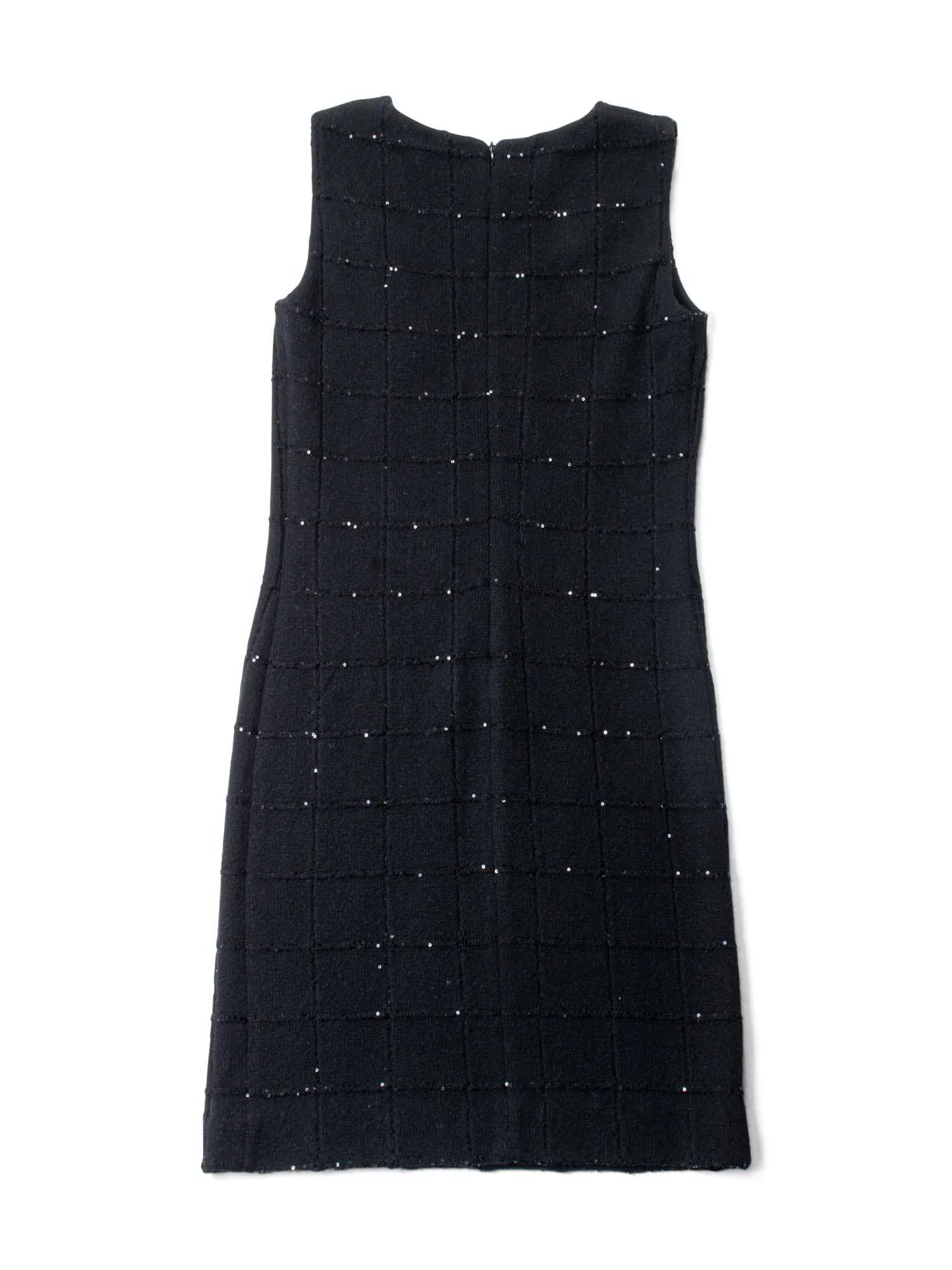 Amina Rubinacci Cashmere Sequined Knit Mini Dress Black