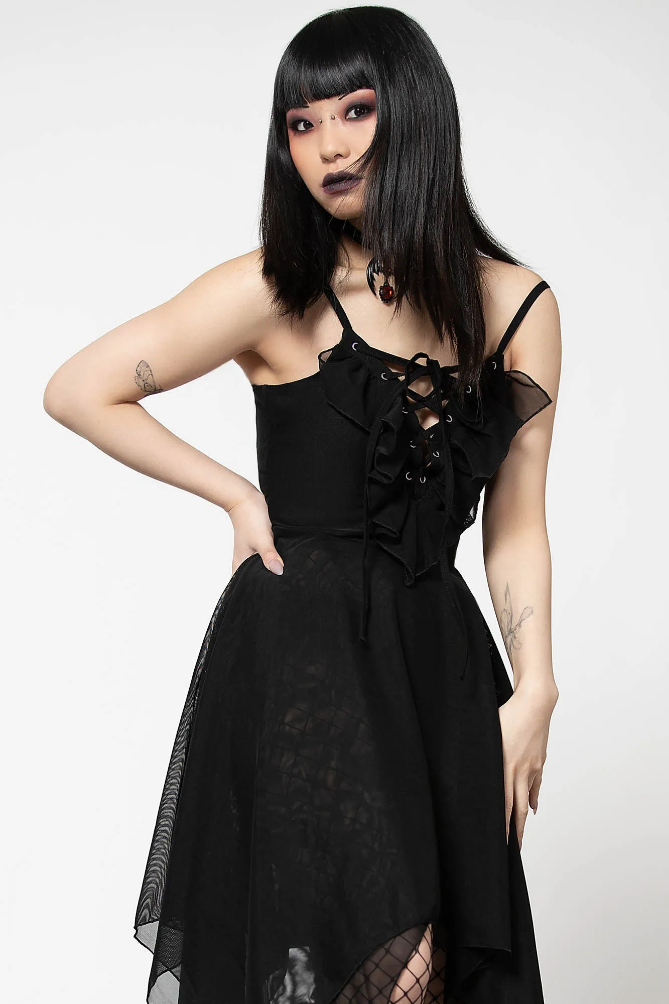 Anshee Lace-Up Dress - Resurrect