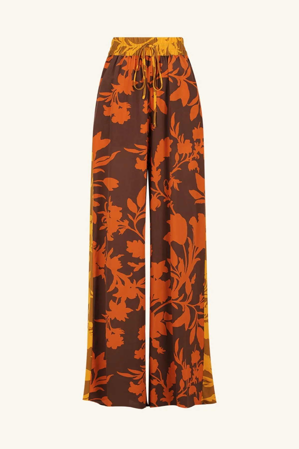 ARI SILK CONTRAST RELAXED PANT