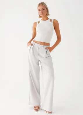 Asha Low Rise Pants - Ivory