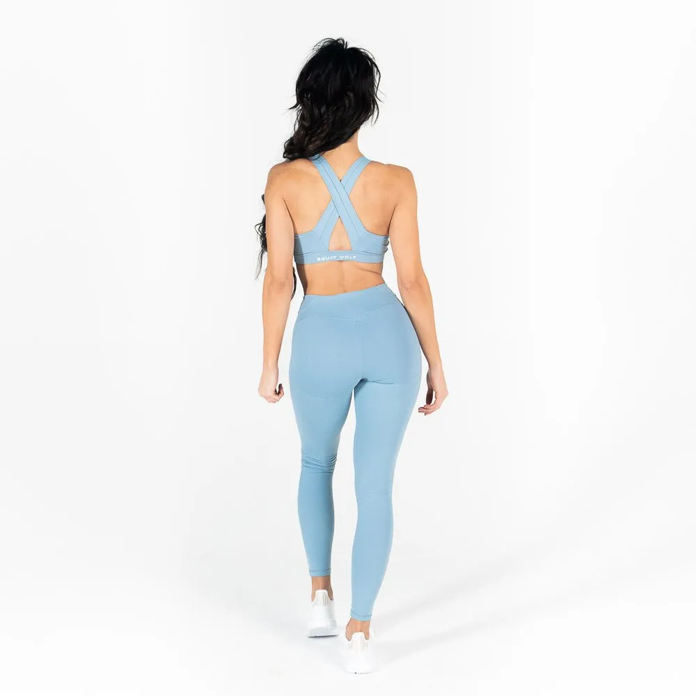 Athena Leggings - Pastel Blue