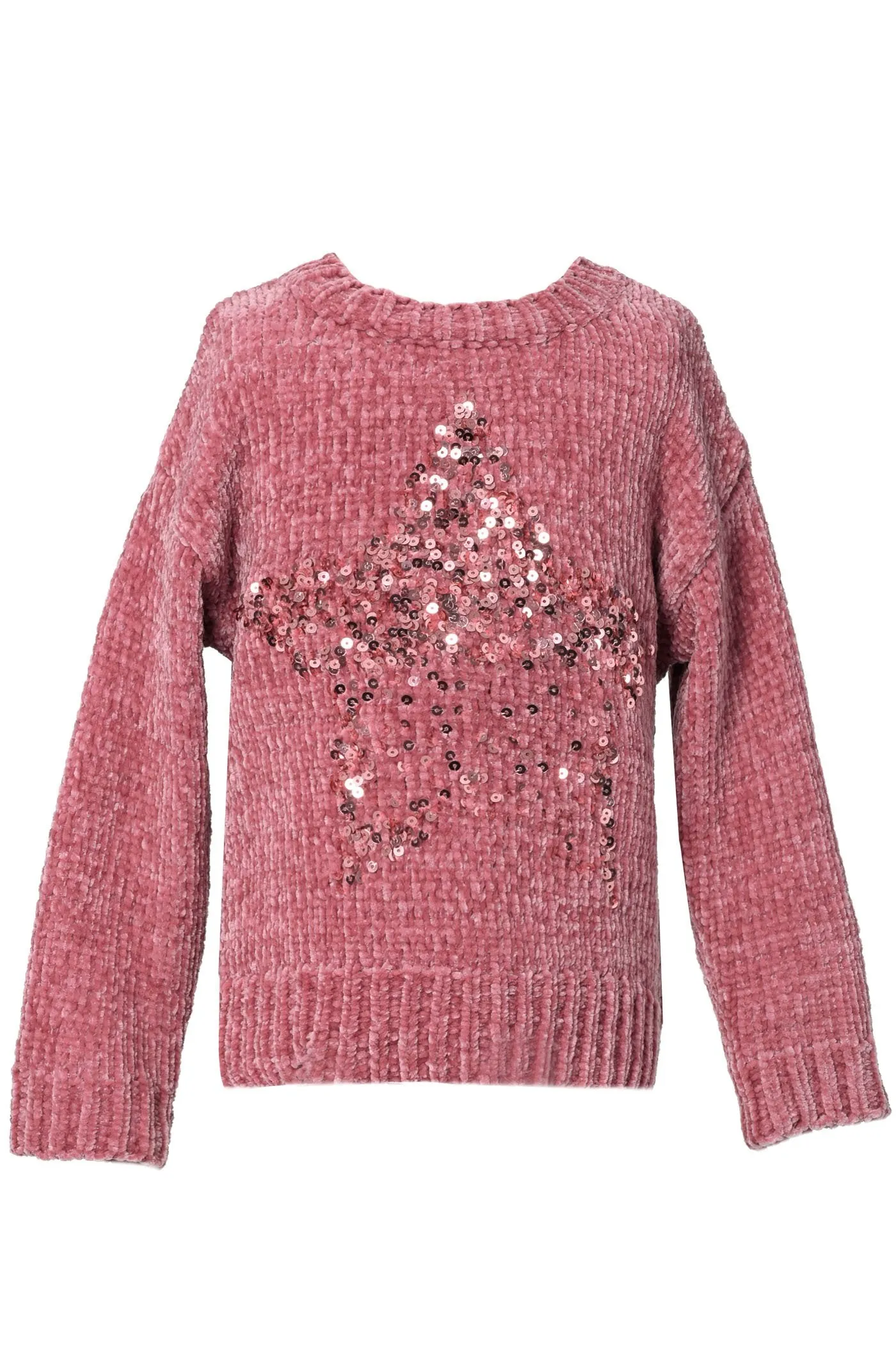 Baby Girl's Crushed Velvet Sequin Star Sweater