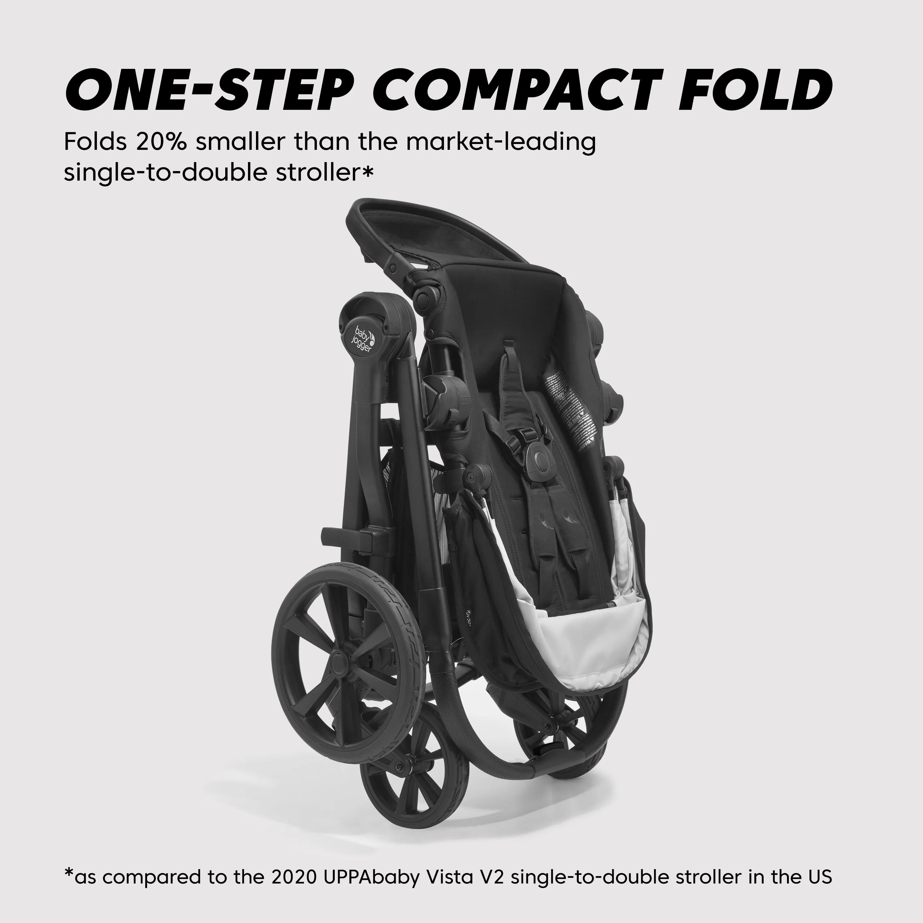 Baby Jogger City Select 2 Single-to-Double Modular Stroller, Lunar Black