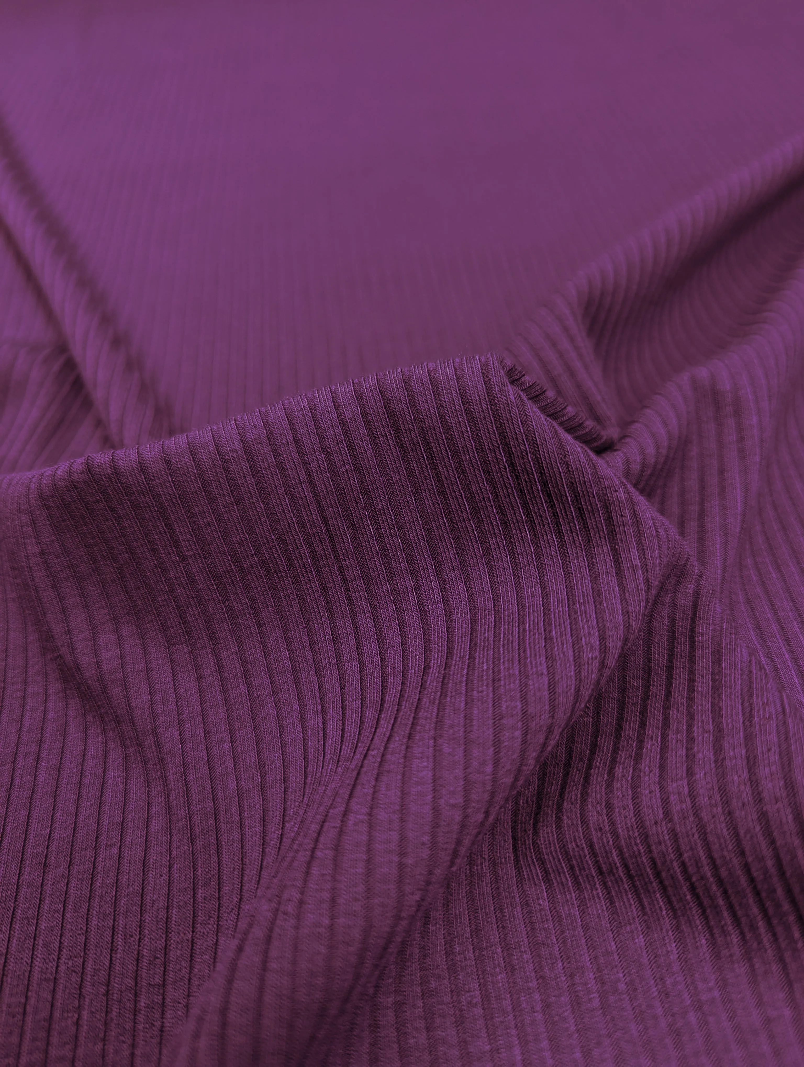 Bamboo Rib Knit - Blackberry Wine