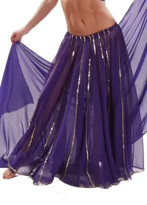 Bellydancing Chiffon 10-Yards Full Circular Gypsy Skirt