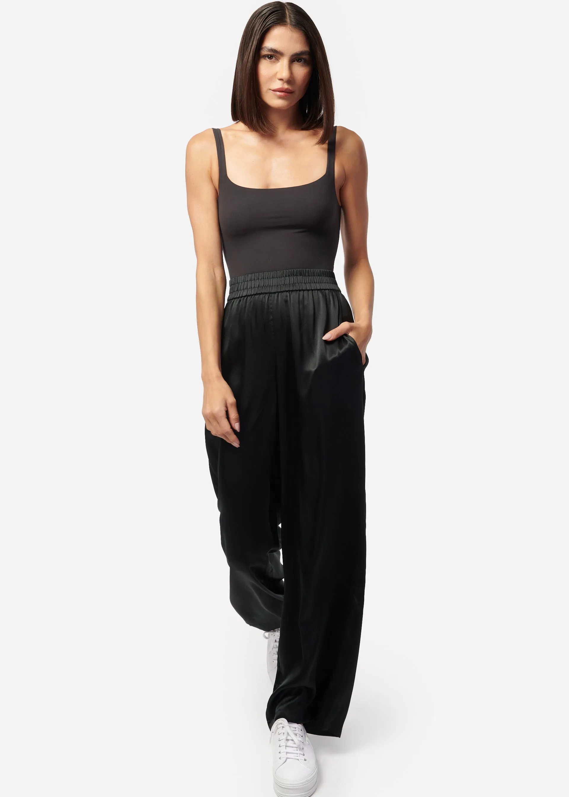 Bleecker Silk Pant Black