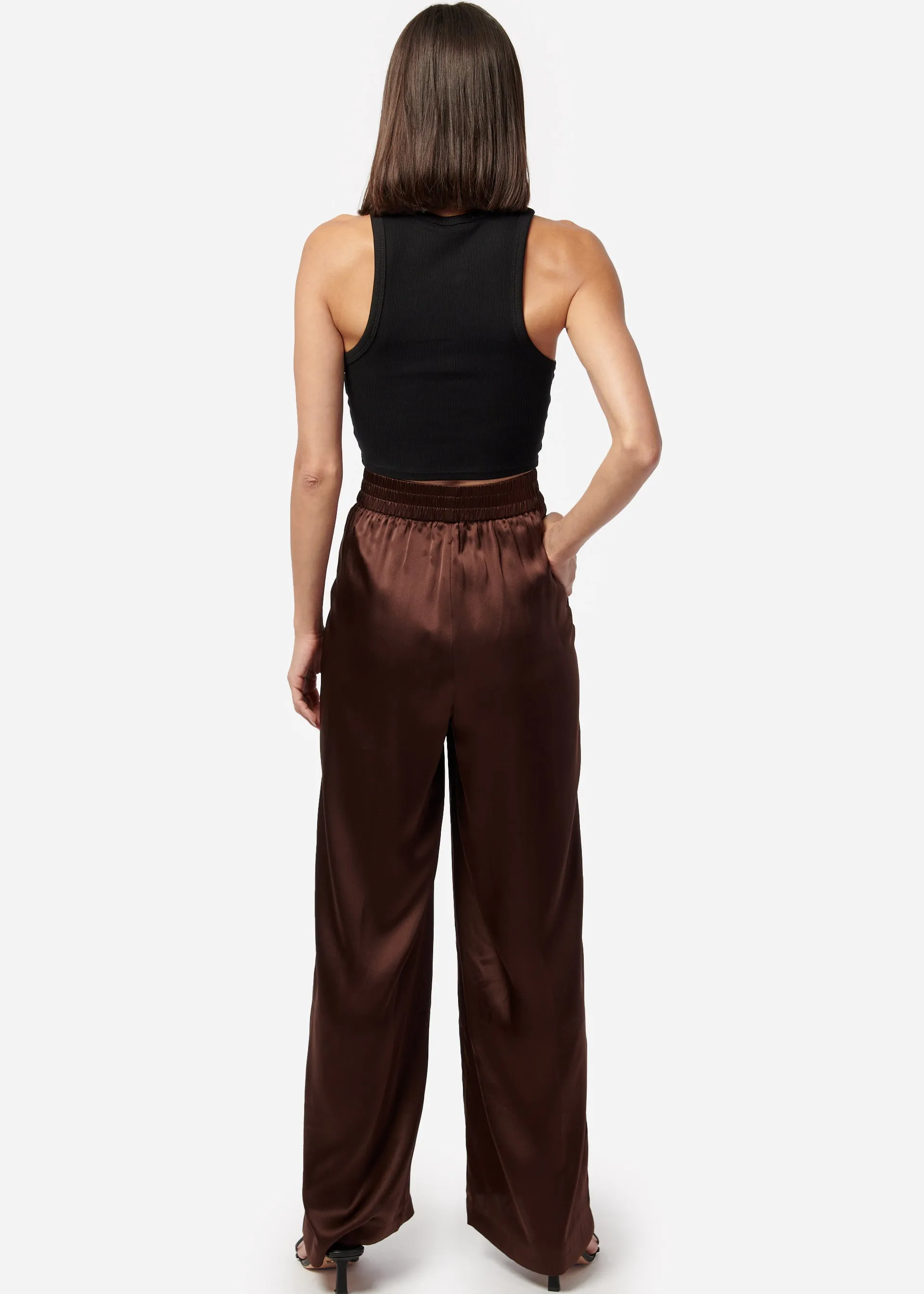 Bleecker Silk Pant Chocolate