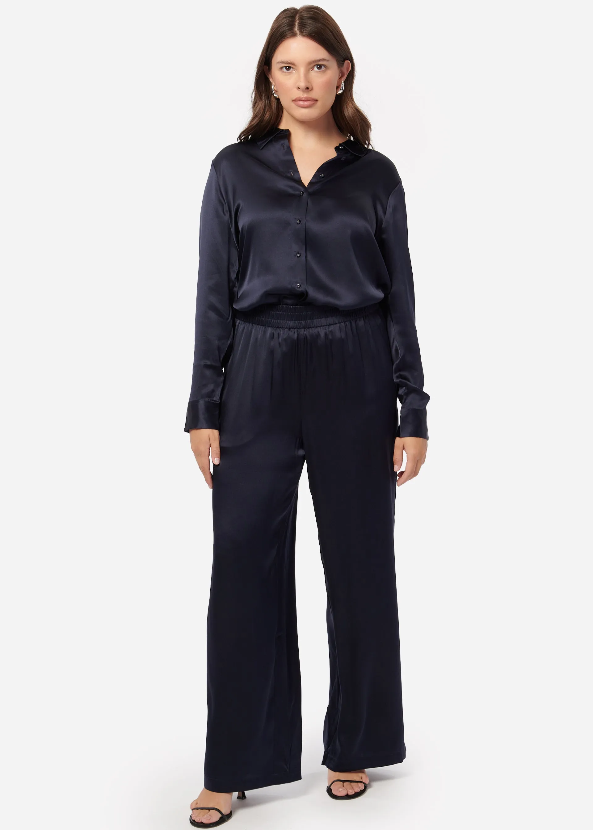 Bleecker Silk Pant Navy