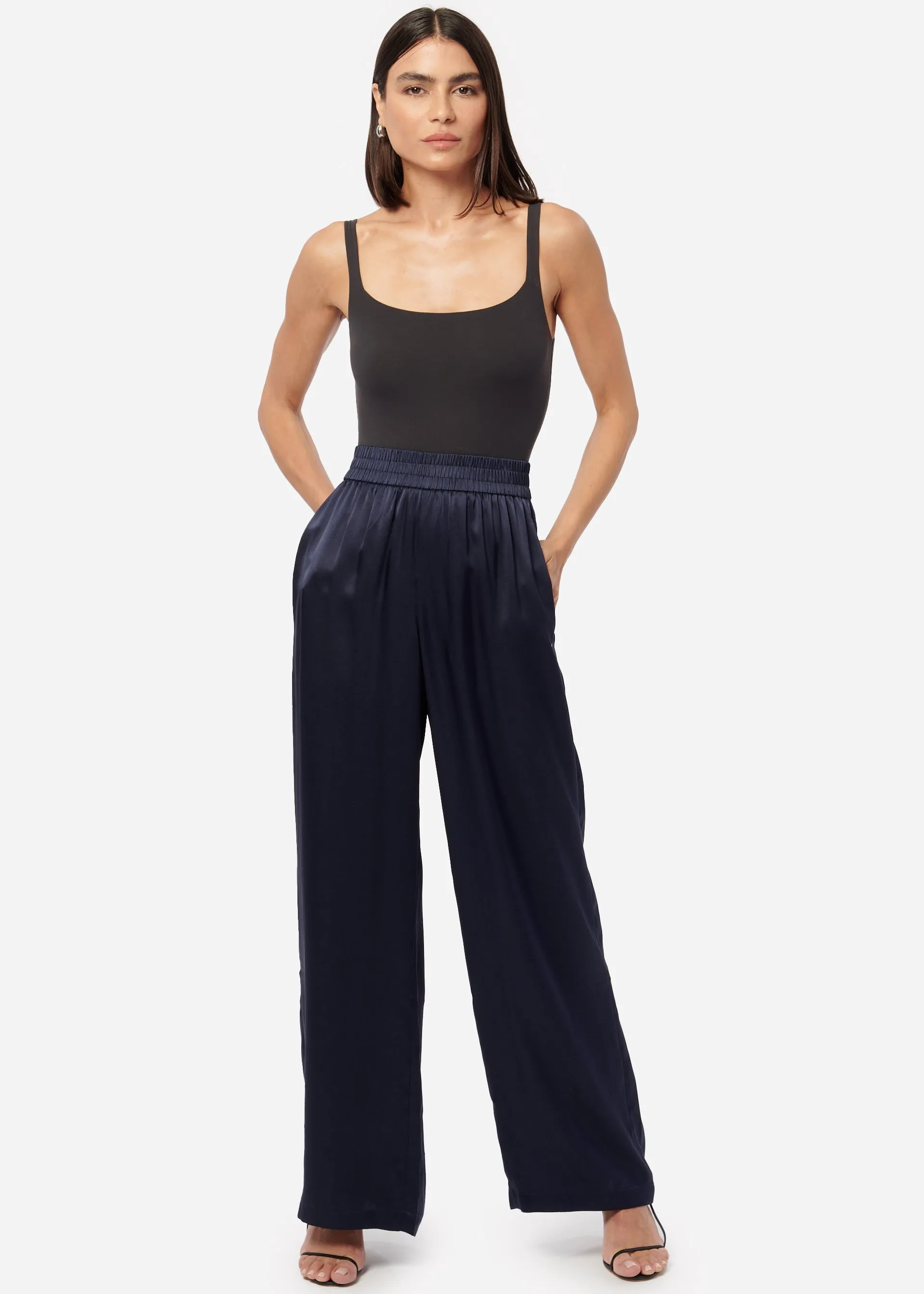 Bleecker Silk Pant Navy