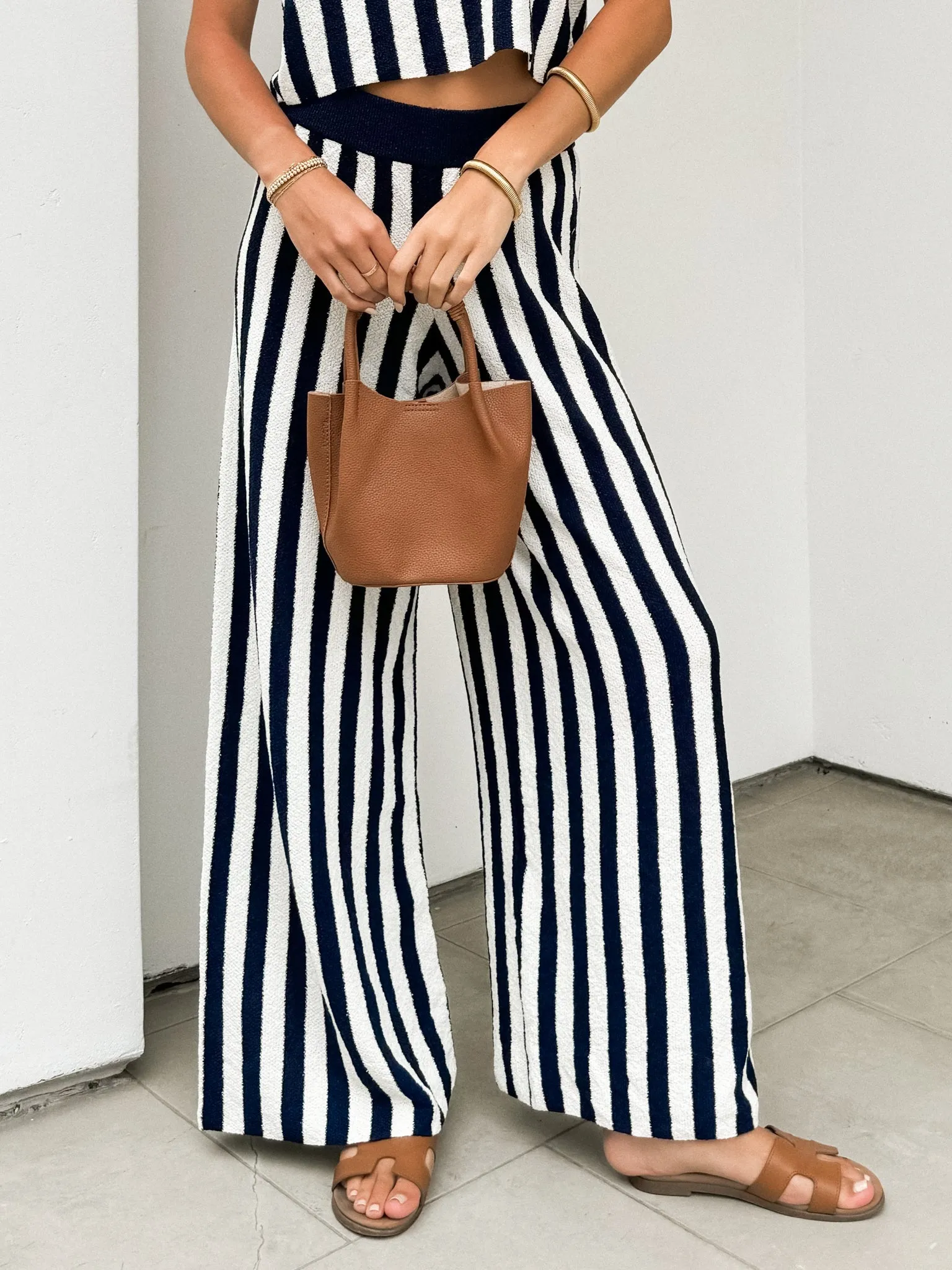 Blueberry Stripe Knit Pants