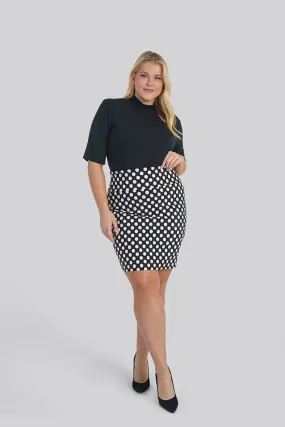 BLURRED DOT SKIRT