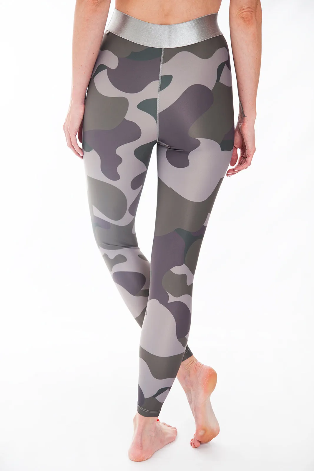 Bold High Rise Legging, Camo/Silver