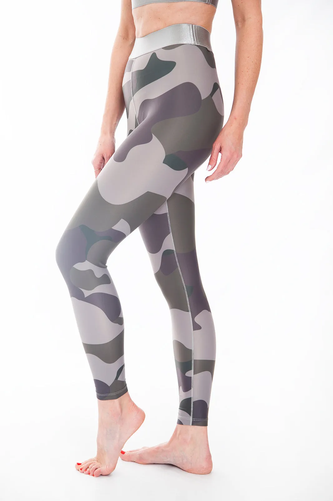 Bold High Rise Legging, Camo/Silver