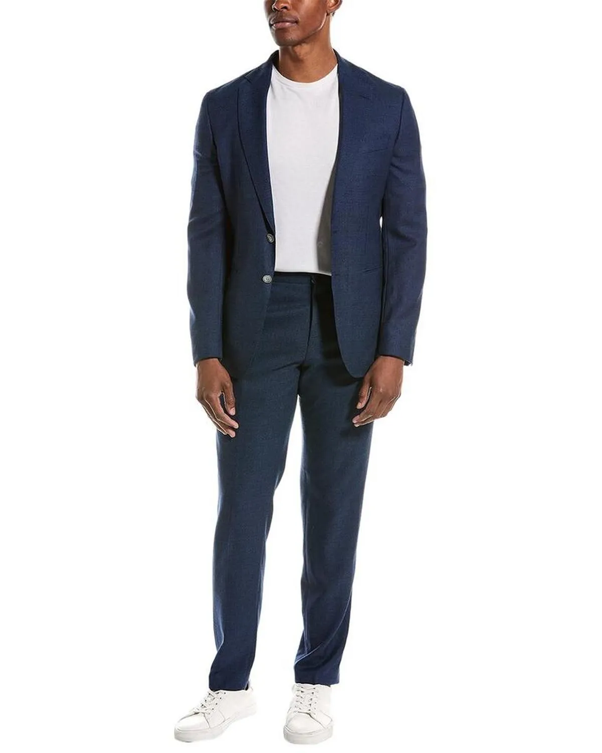 BOSS Hugo Boss Wool Suit with Flat Front Pant