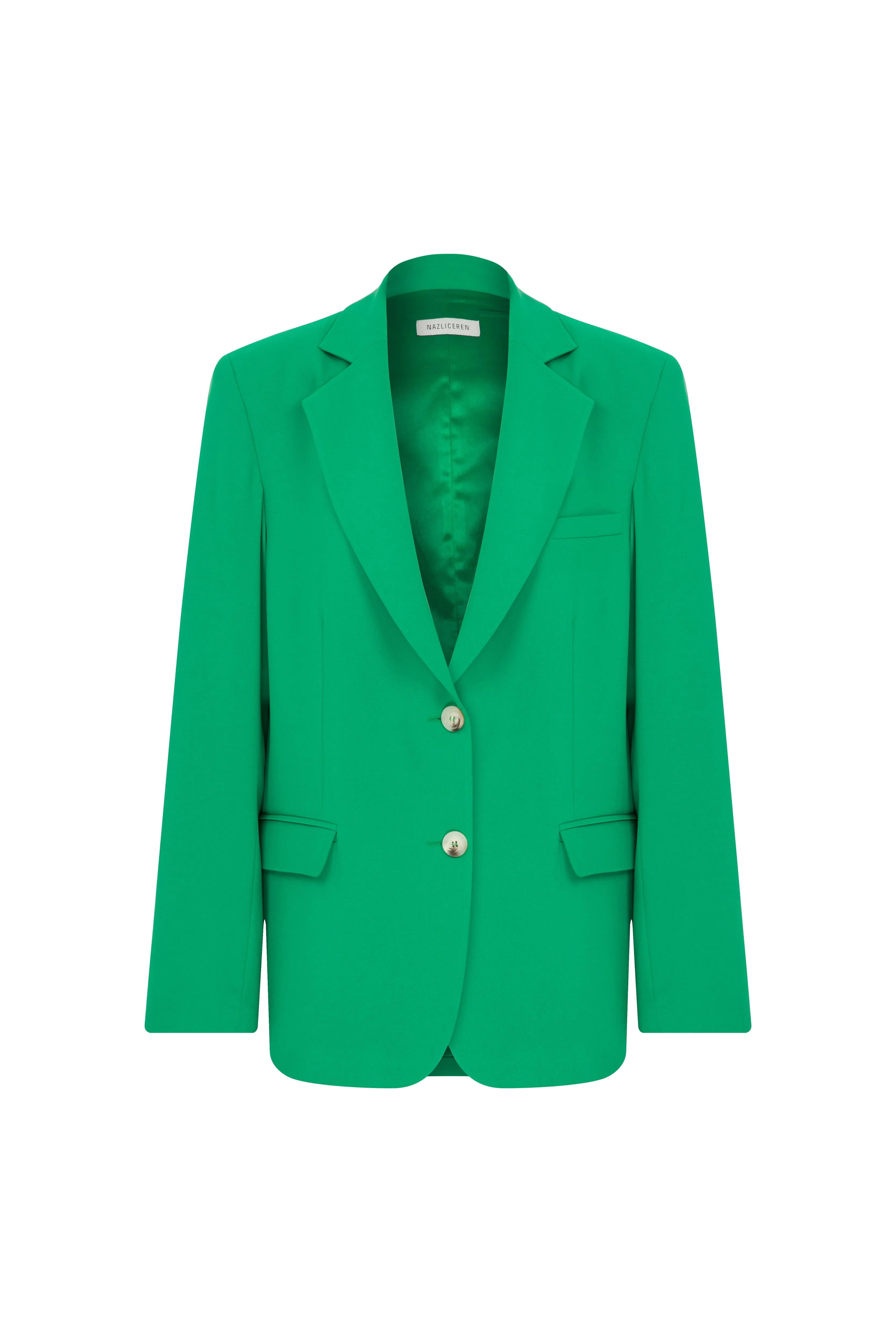 Boxy Oversize Blazer in Vert de Noel