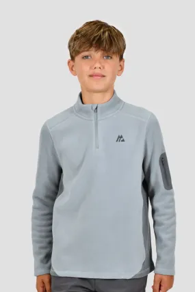 Boys Altitude Micro Fleece 1/4 Zip - Platinum Grey/Cement Grey