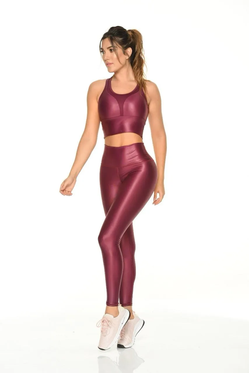 Brandfit High Waisted Leather-Look Leggings