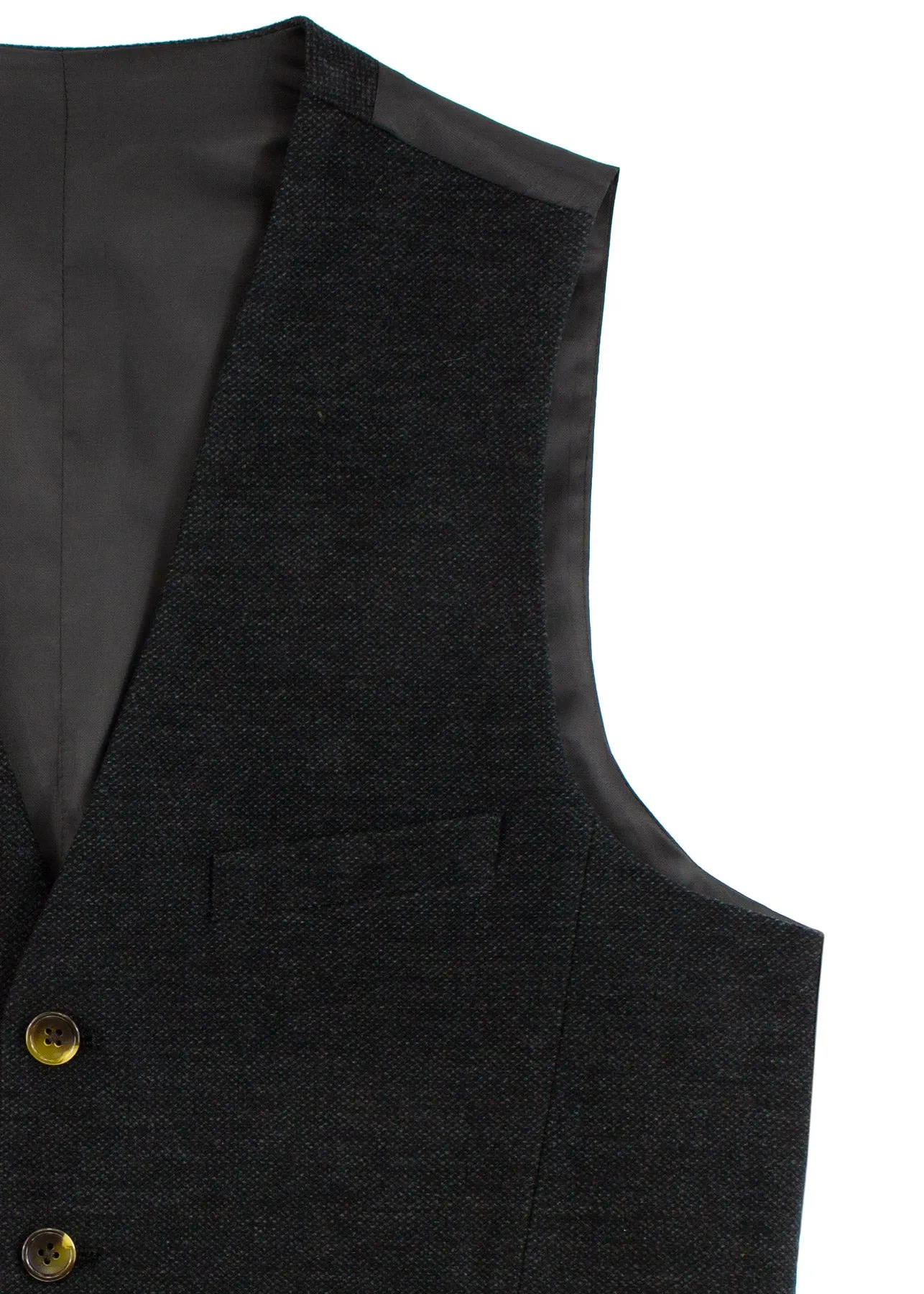 Brushed Cotton Soot Waistcoat