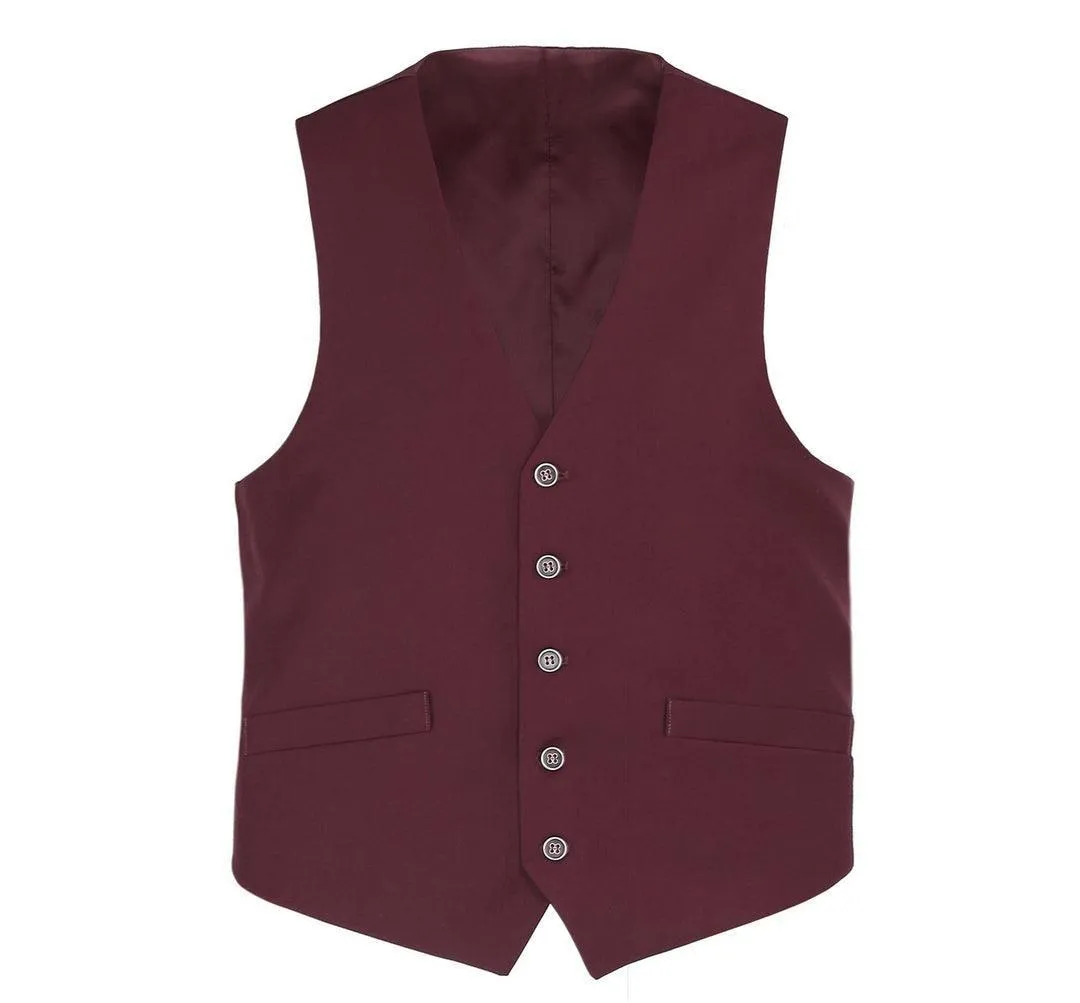 Burgundy Suit Separates Vest