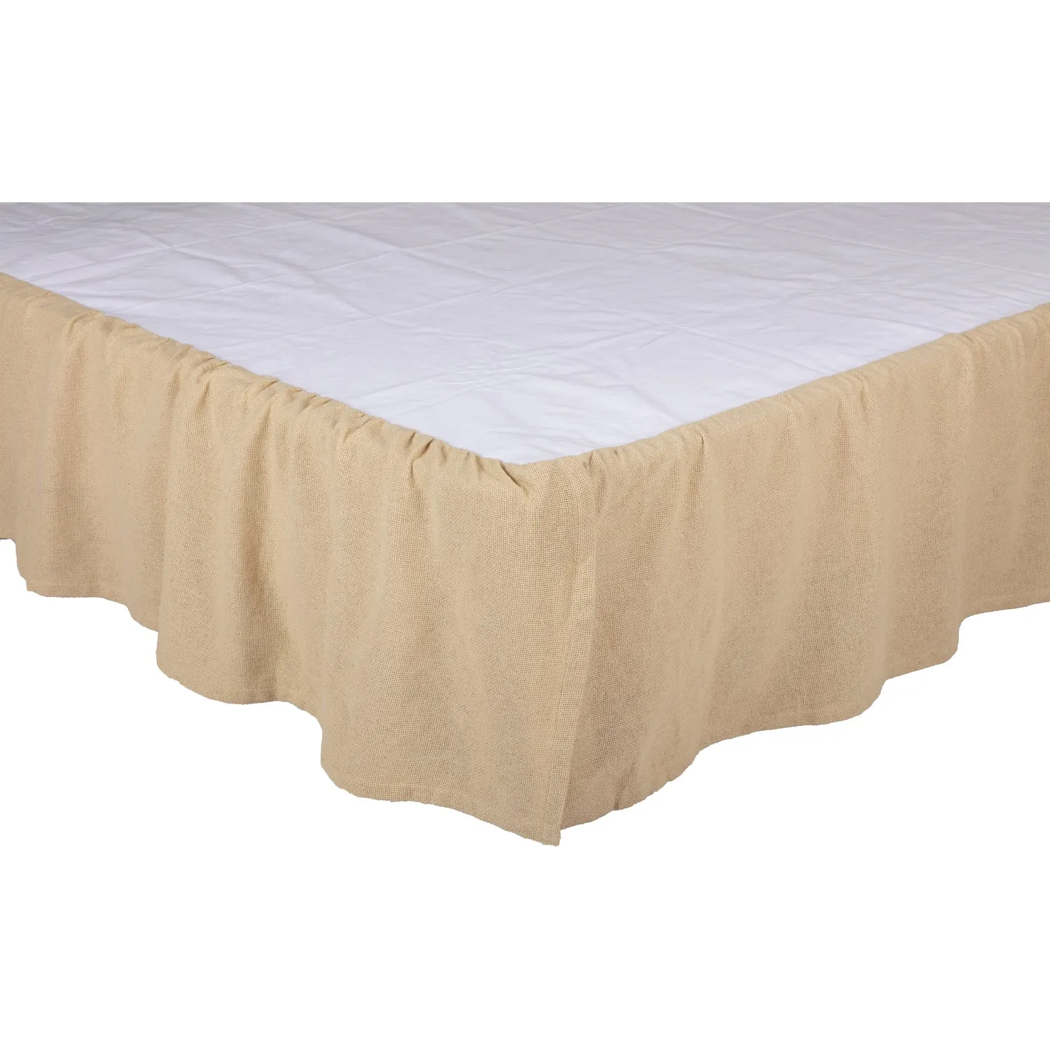 Burlap Vintage Ruffled Twin Bed Skirt 39x76x16