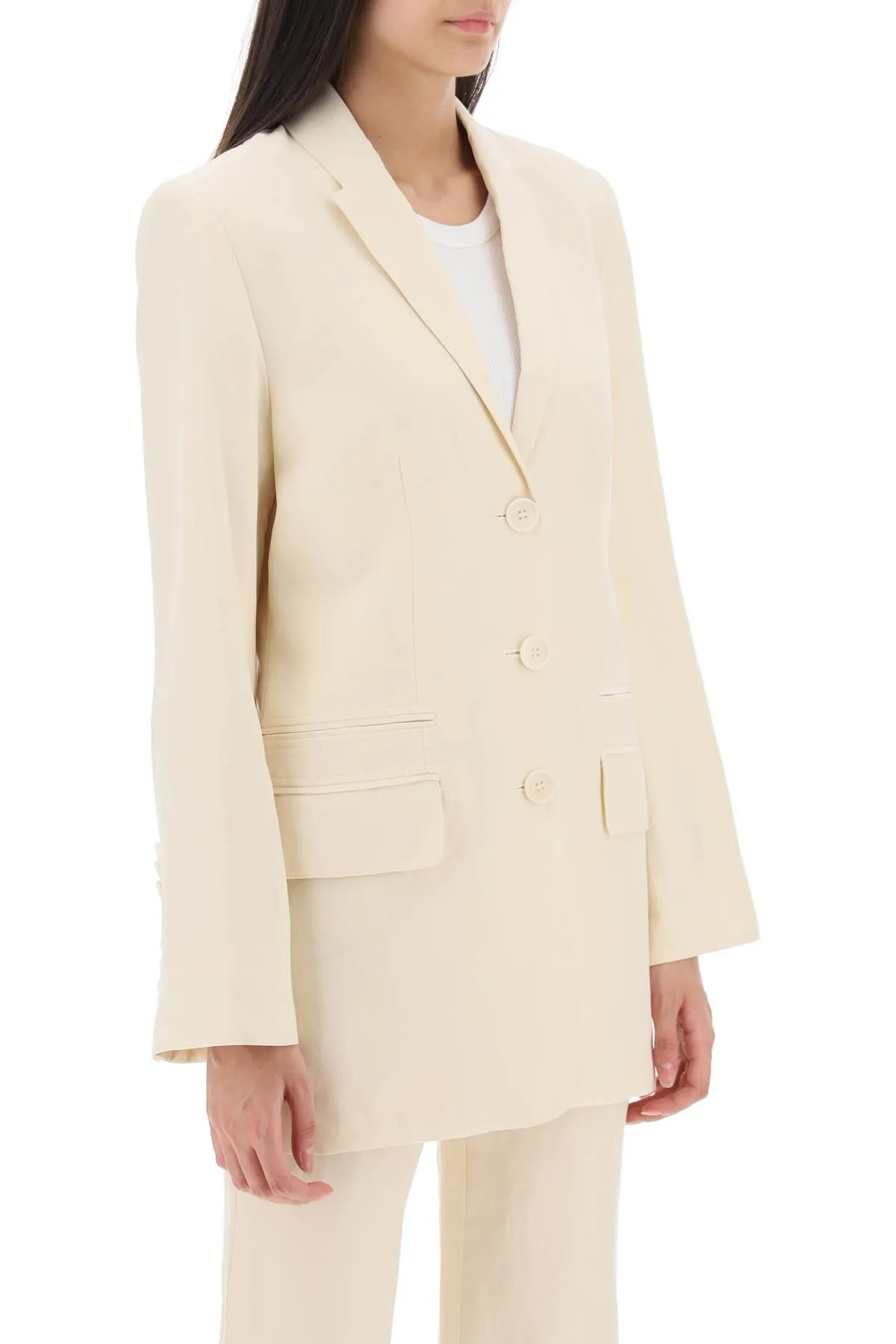 By malene birger porter linen blend blazer