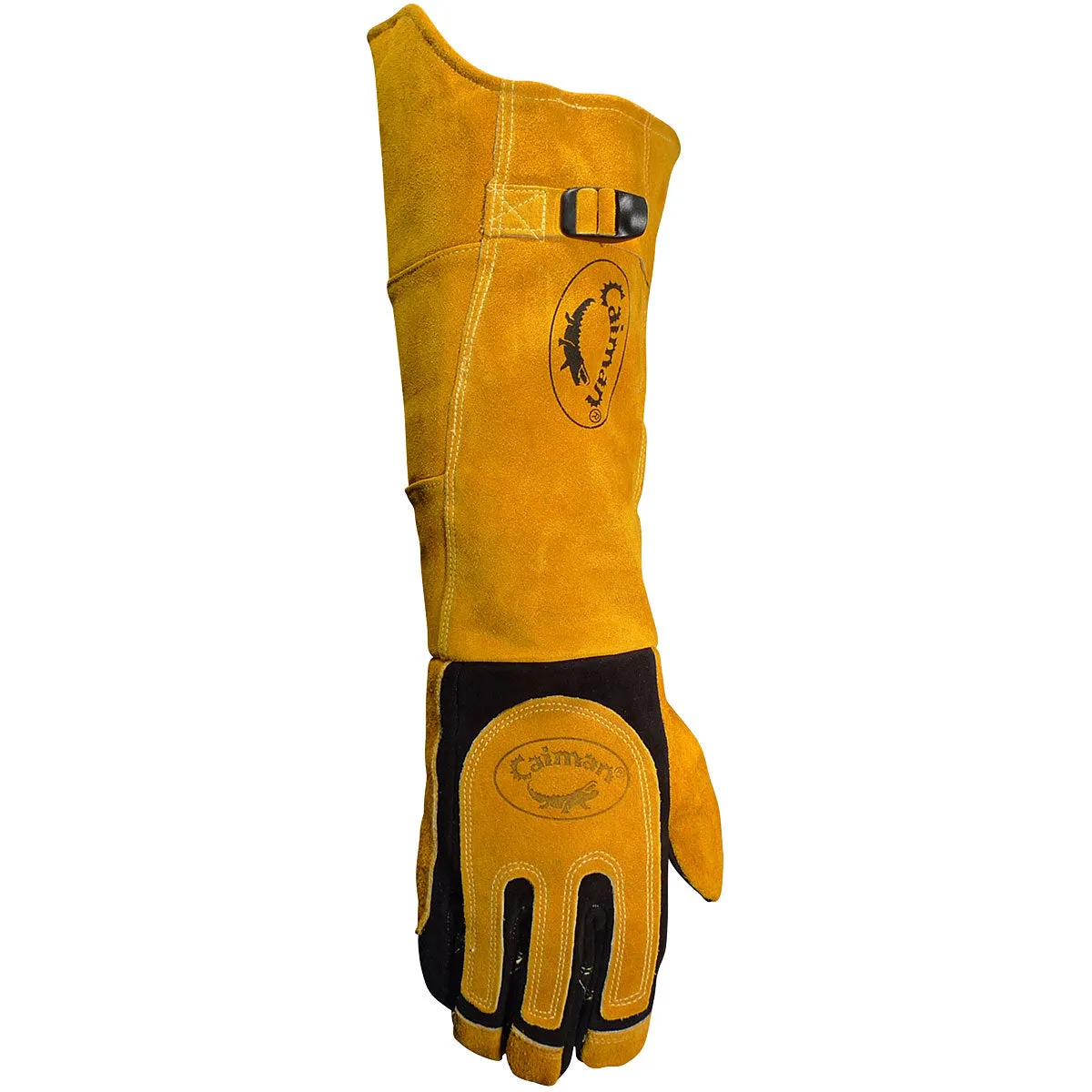 Caiman 1878 21" Length Split Deerskin MIG/Stick with Kevlar Stitching and FR Fleece Insulation Welder's Glove (1 Pair)