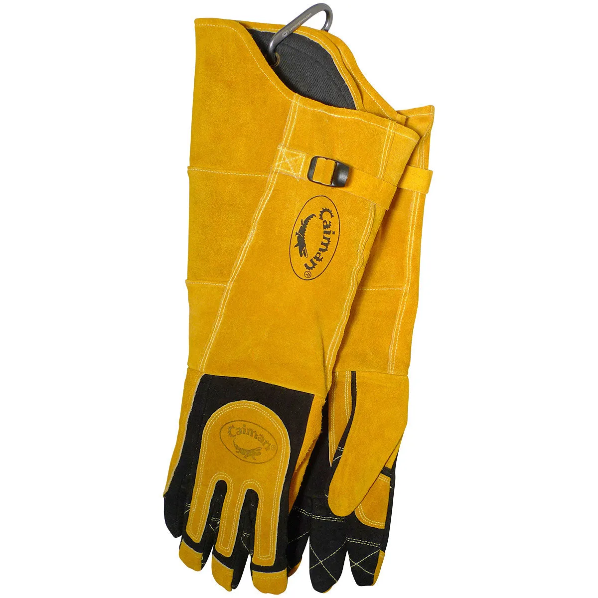 Caiman 1878 21" Length Split Deerskin MIG/Stick with Kevlar Stitching and FR Fleece Insulation Welder's Glove (1 Pair)