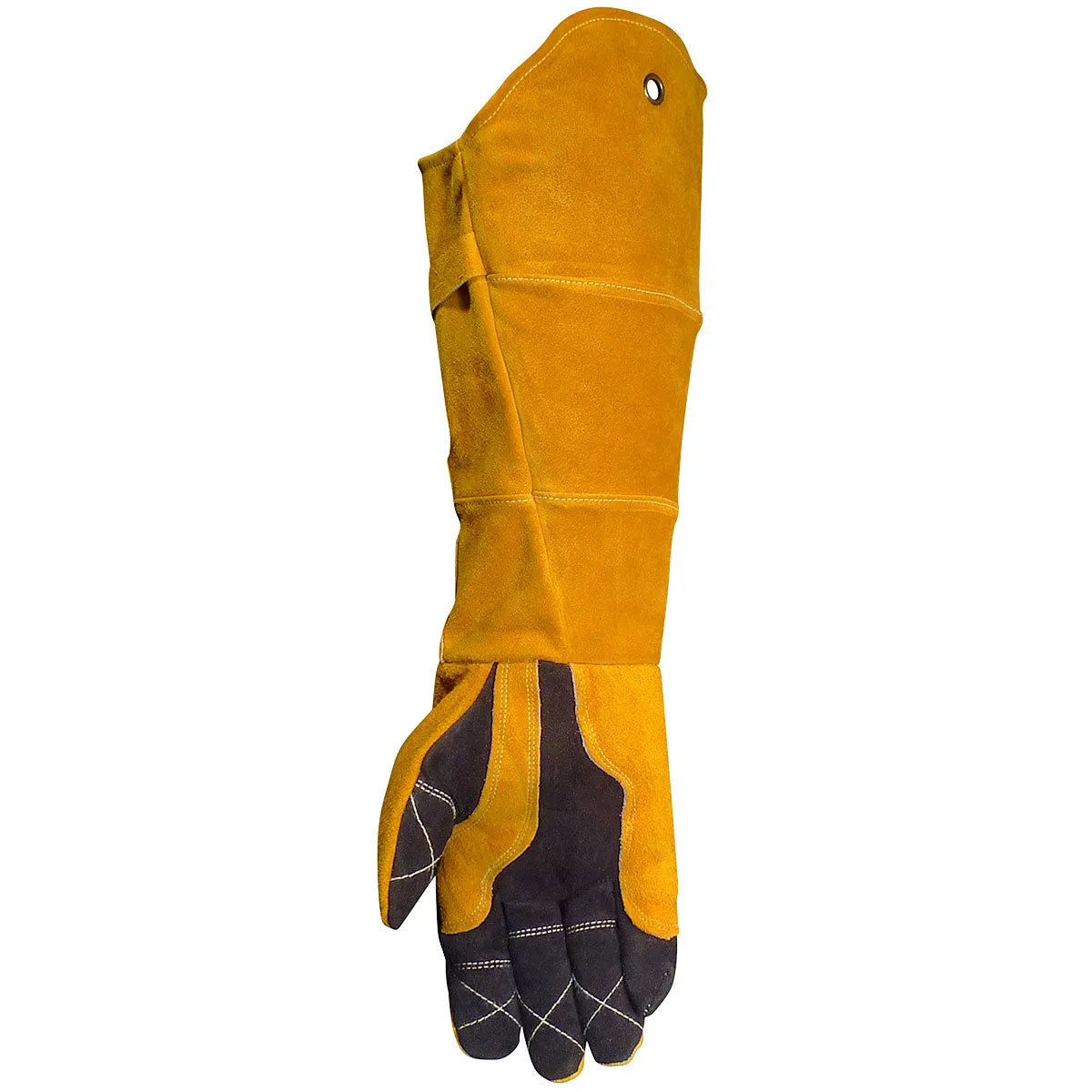 Caiman 1878 21" Length Split Deerskin MIG/Stick with Kevlar Stitching and FR Fleece Insulation Welder's Glove (1 Pair)