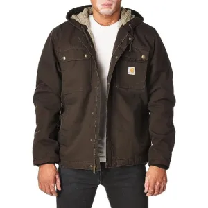 Carhartt Men's Relaxed Fit Washed Duck Sherpa-Lined Utility Jacket