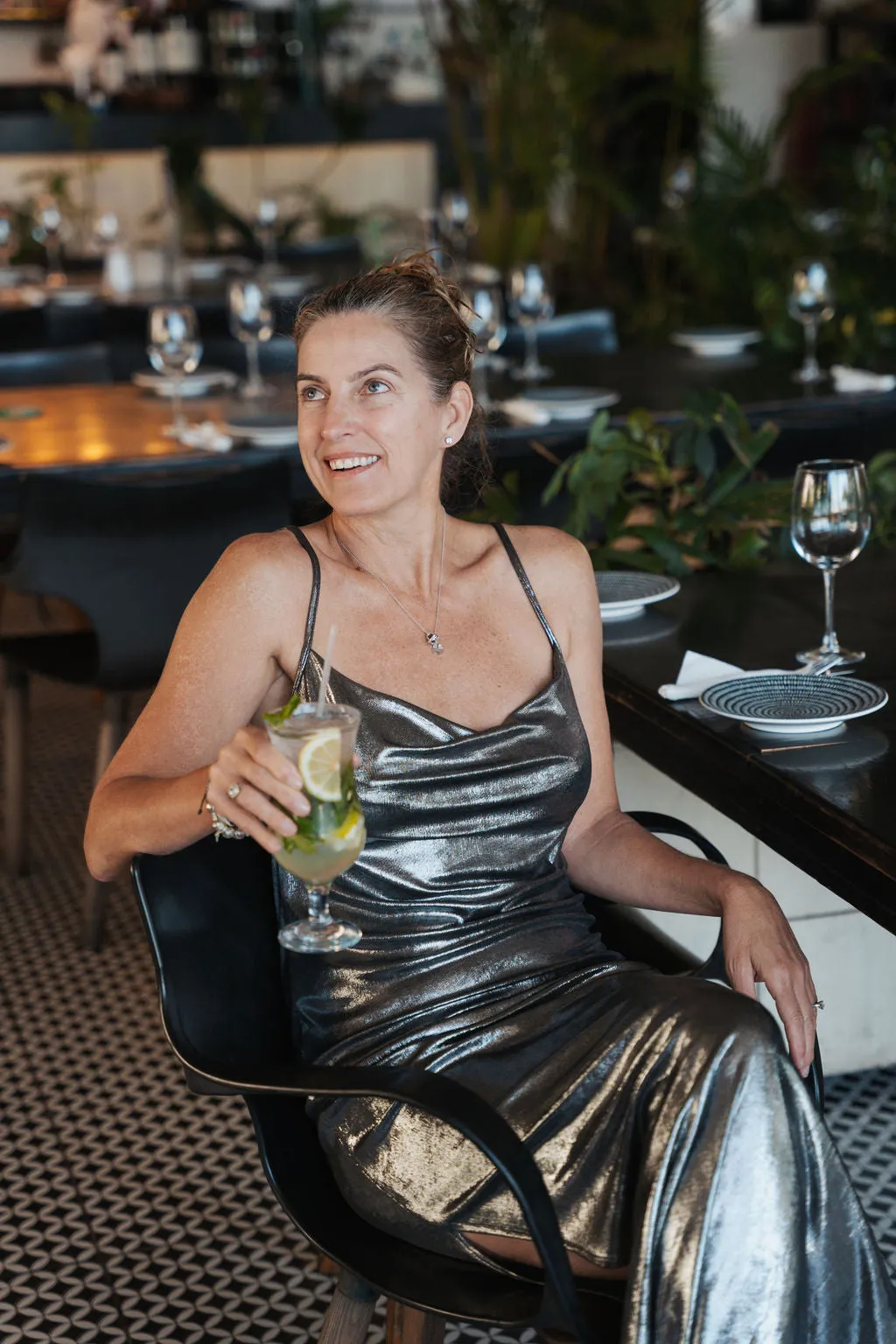 Carley metallic dress