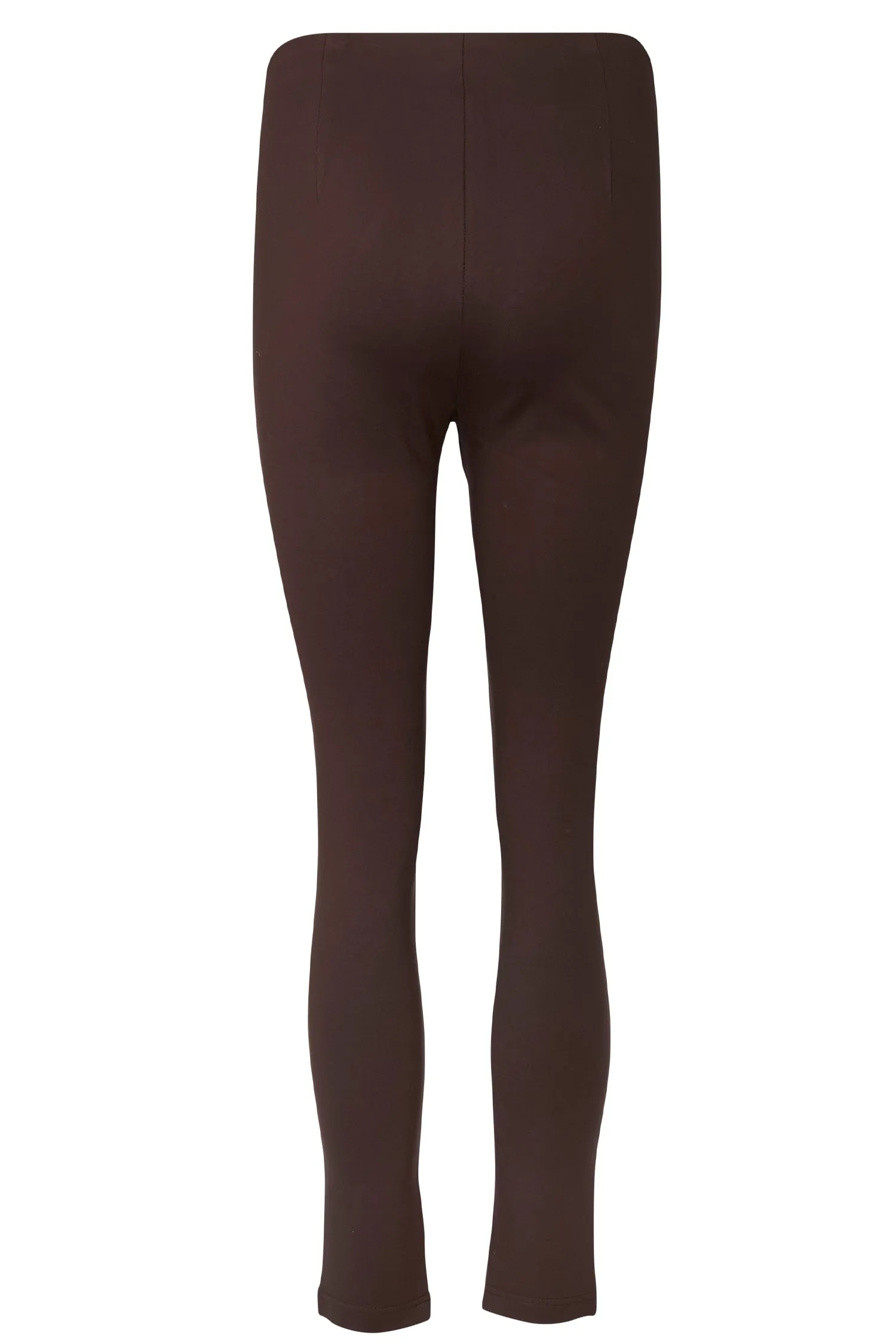 Chocolate Vegan Leather Ponte Leggings