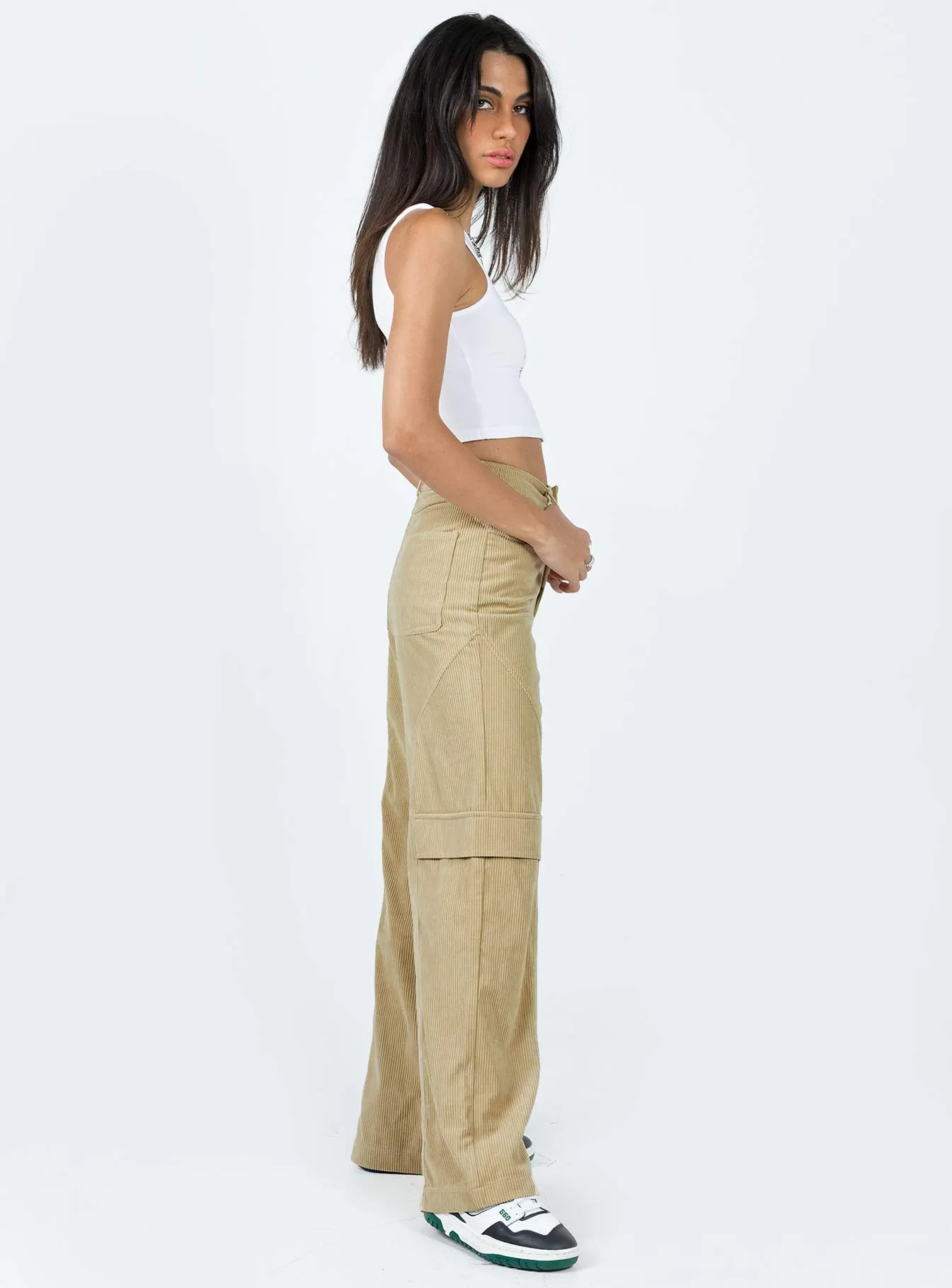 City Loop Cord Pants Beige