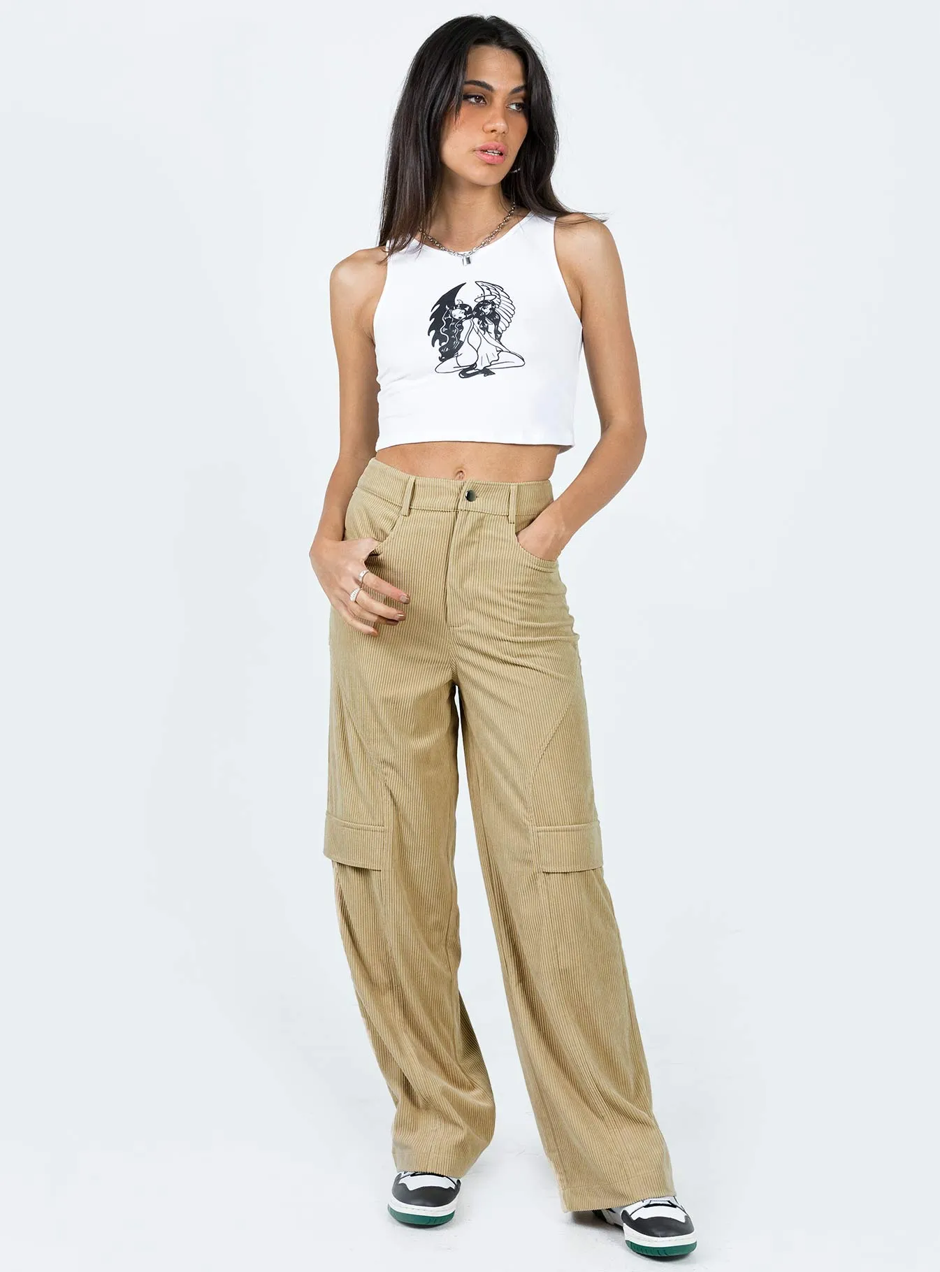 City Loop Cord Pants Beige