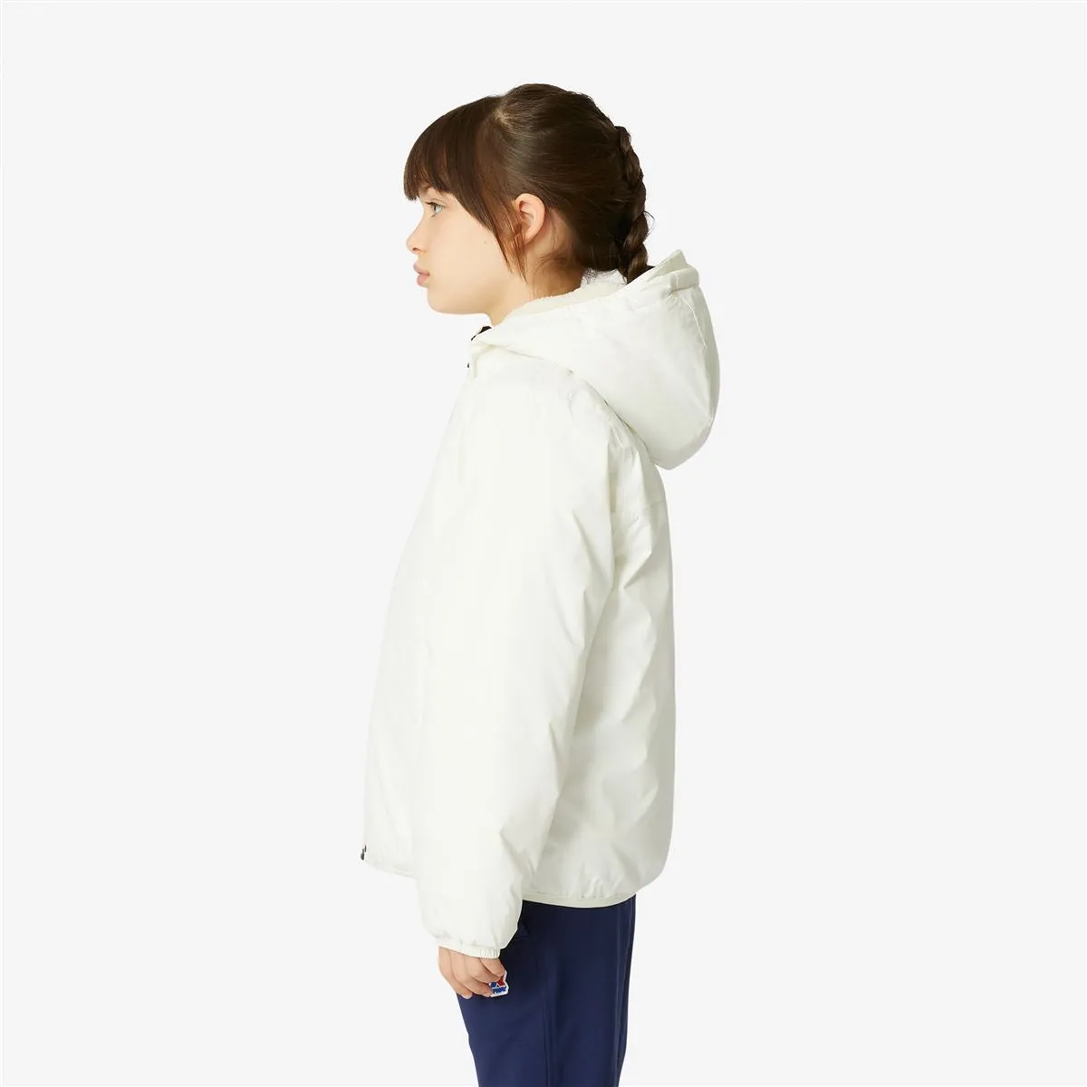 Claude Orsetto - Kids Sherpa Lined Waterproof Jacket in Ecru - White