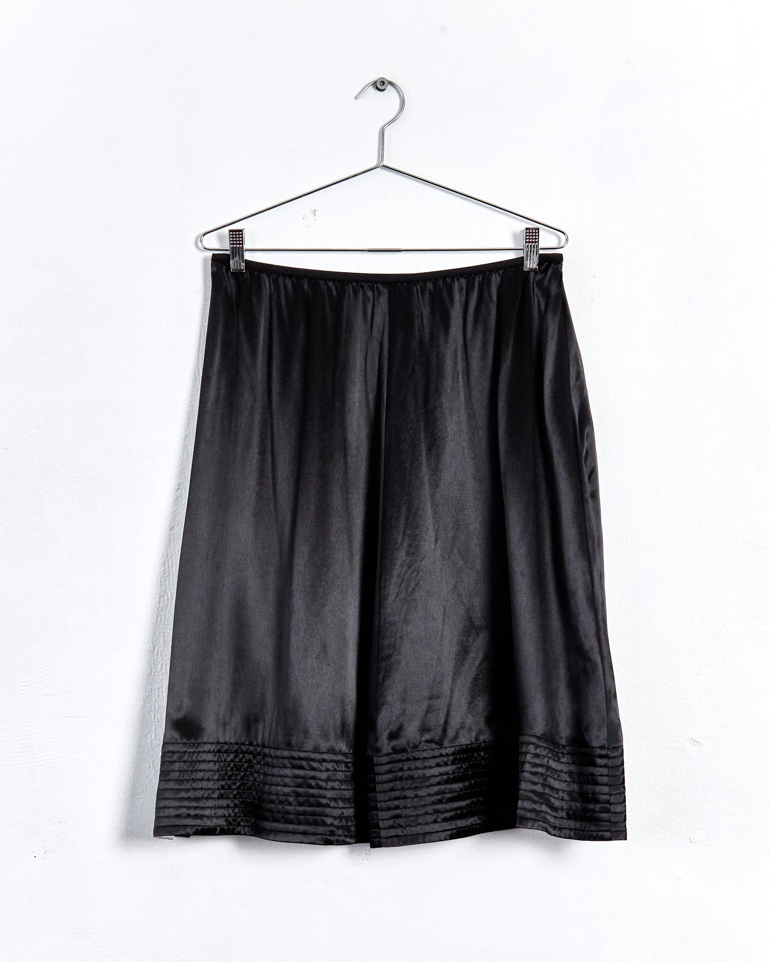 Céline spring '14 satin a-line skirt, black, 10