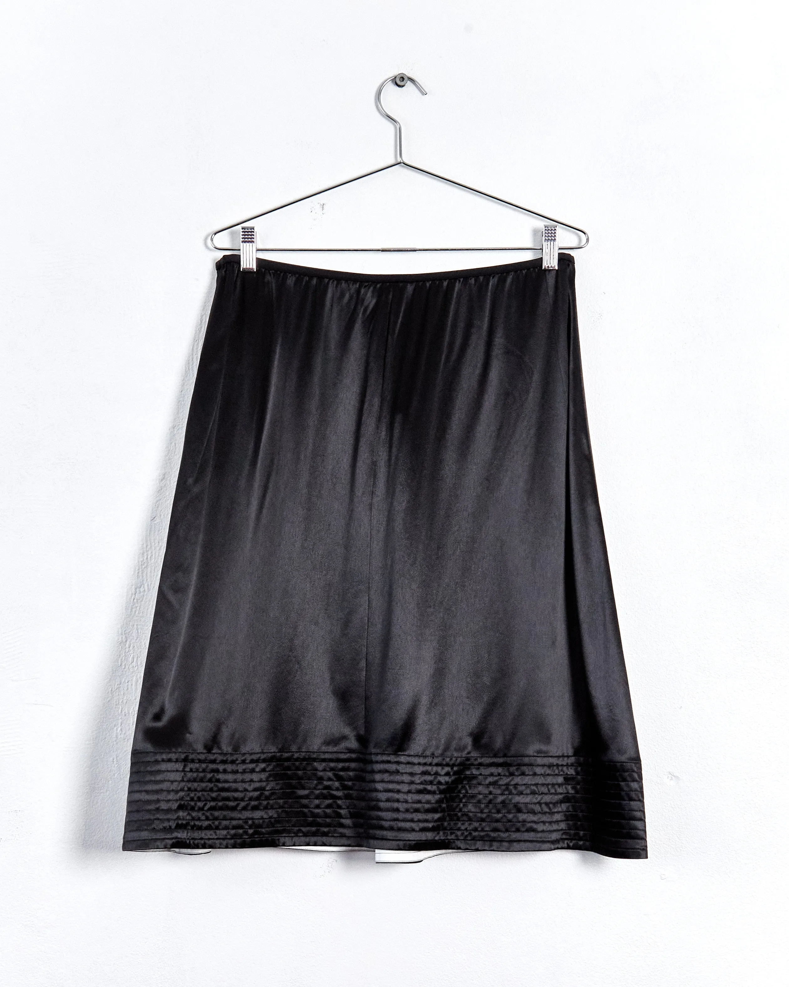 Céline spring '14 satin a-line skirt, black, 10