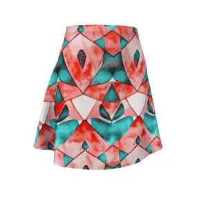 Coral Kaleidoscope Skirt