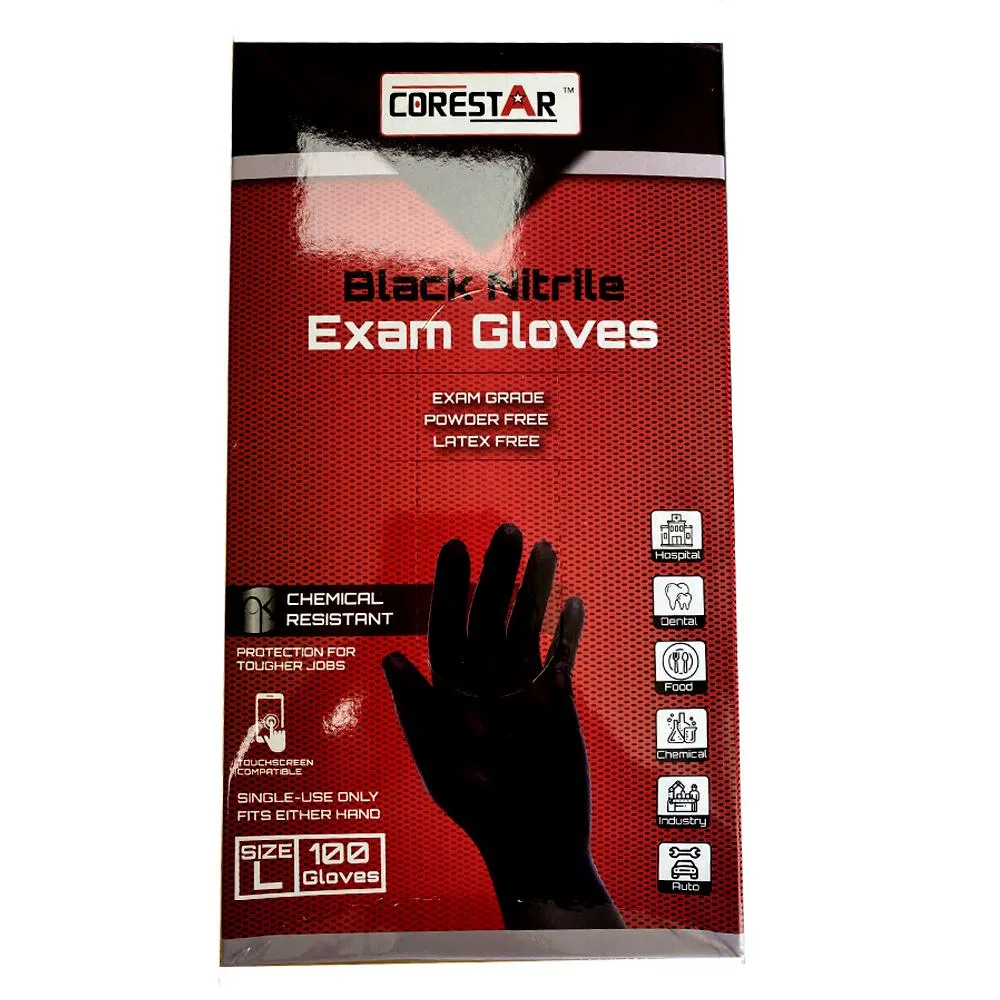 CoreStar Nitrile Exam Glove Large 100/box