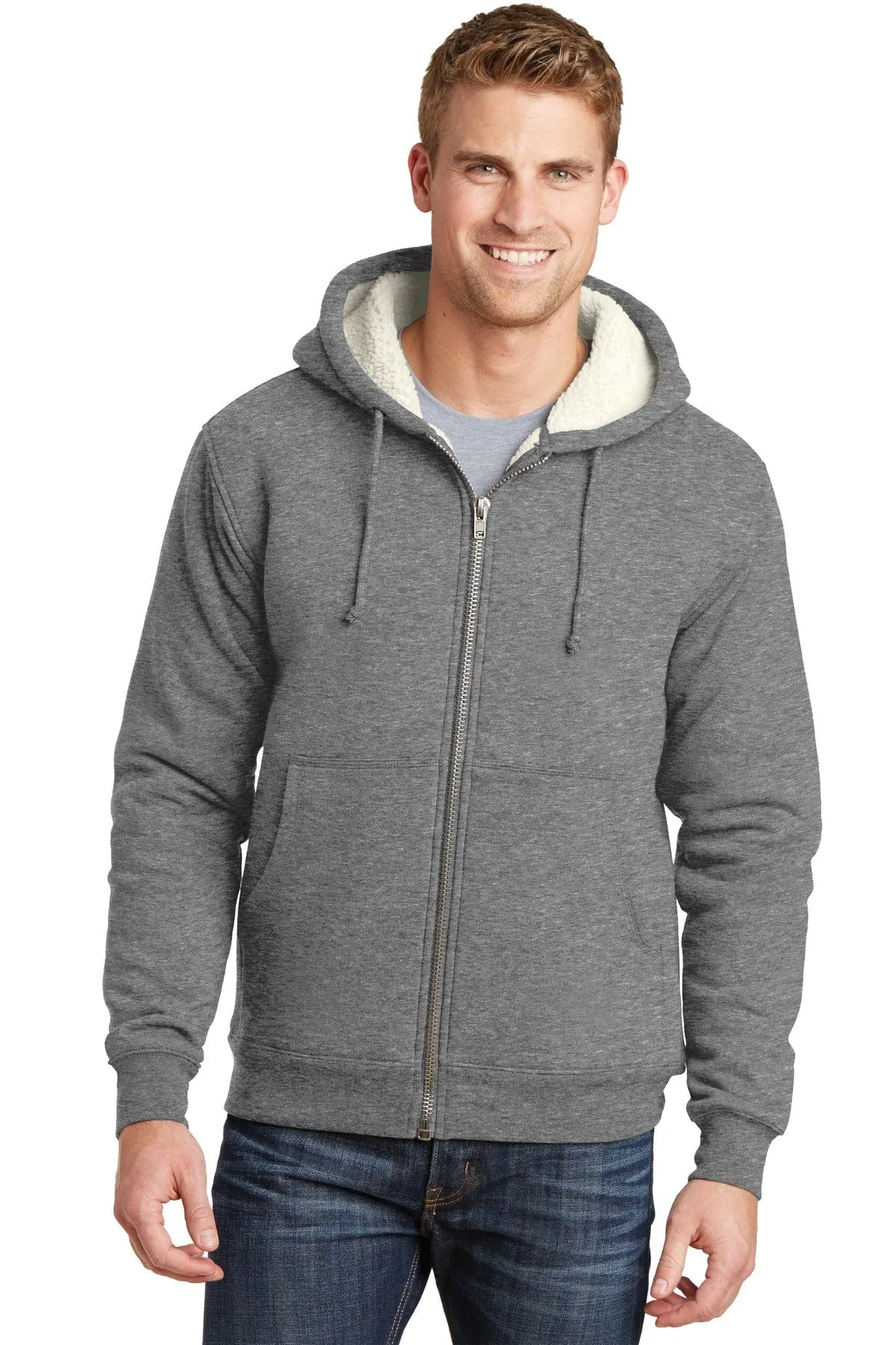 CornerStone Heavyweight Sherpa-Lined Hooded Fleece Jacket. CS625