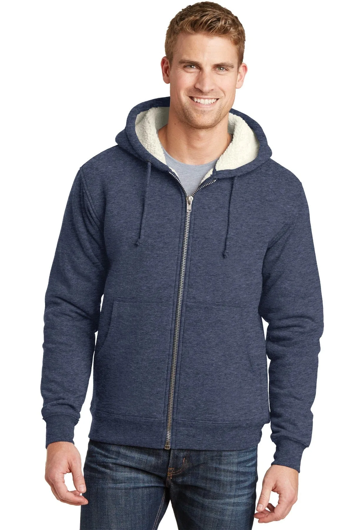 CornerStone Heavyweight Sherpa-Lined Hooded Fleece Jacket. CS625